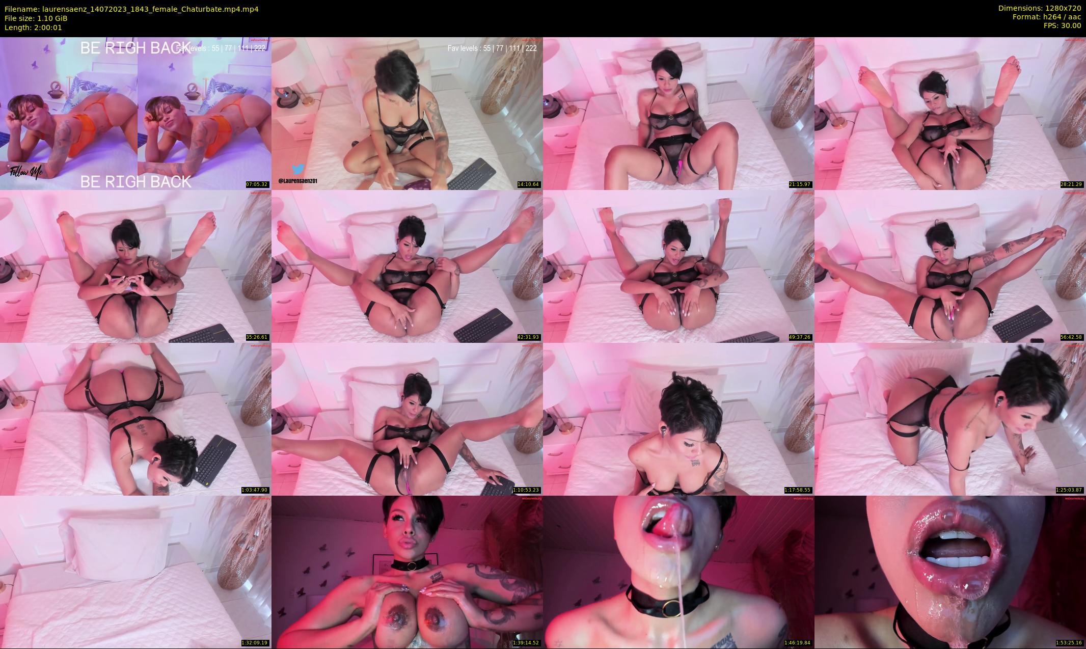laurensaenz — 121 minute Chaturbate female cam show recording, 720p, Jul 14, 2023