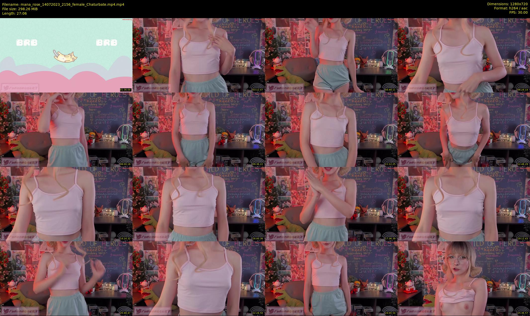 mana_rose — 28 minute Chaturbate female cam show recording, 720p, Jul 14, 2023