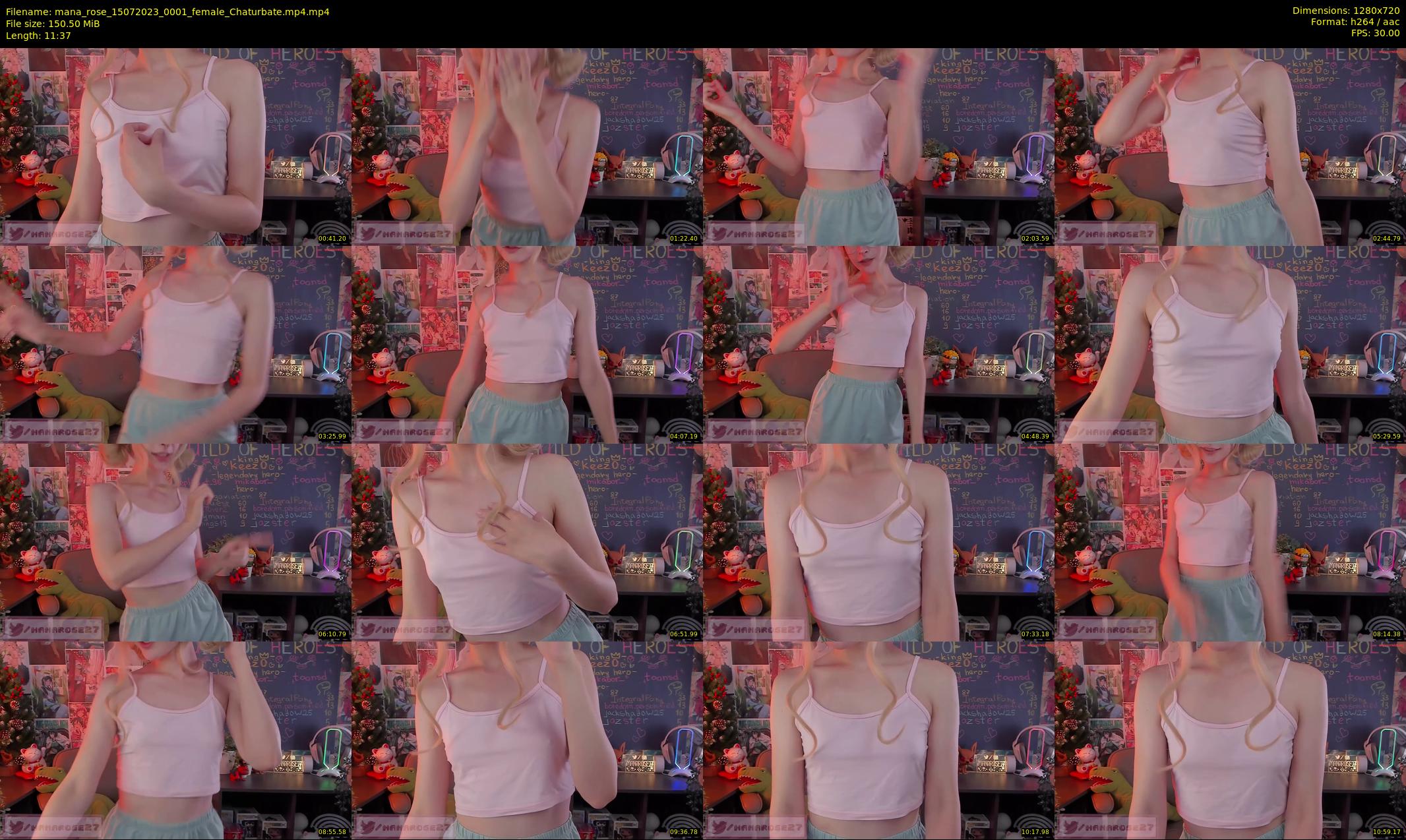 mana_rose — 12 minute Chaturbate female cam show recording, 720p, Jul 15, 2023