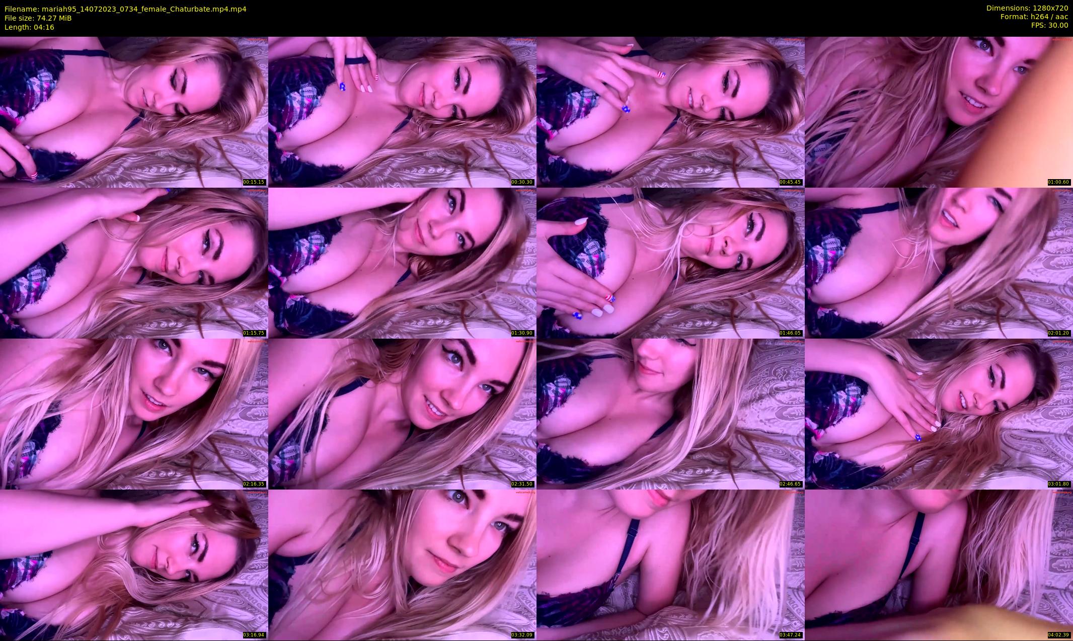 mariah95 — 5 minute Chaturbate female cam show recording, 720p, Jul 14, 2023