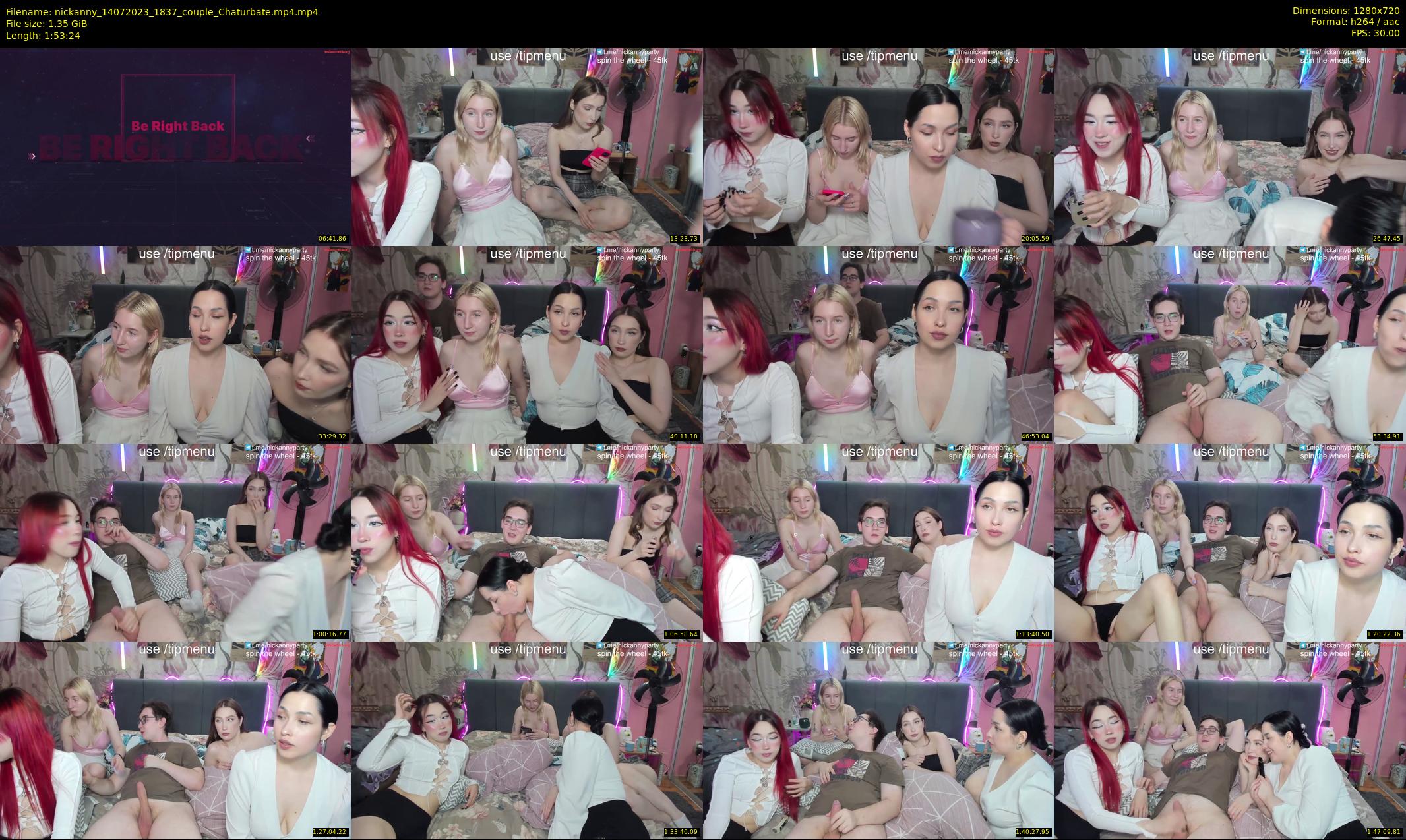 nickanny — 114 minute Chaturbate couple cam show recording, 720p, Jul 14, 2023
