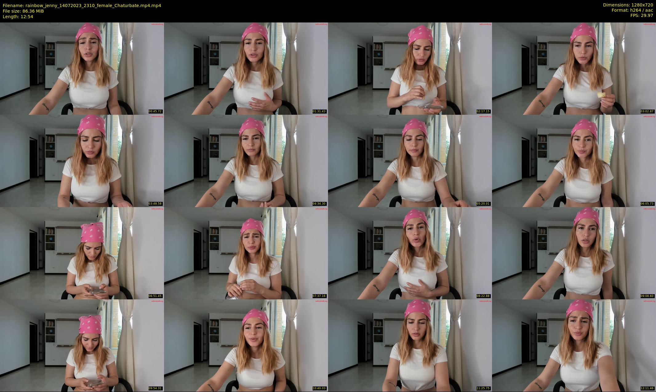 rainbow_jenny — 13 minute Chaturbate female cam show recording, 720p, Jul 14, 2023