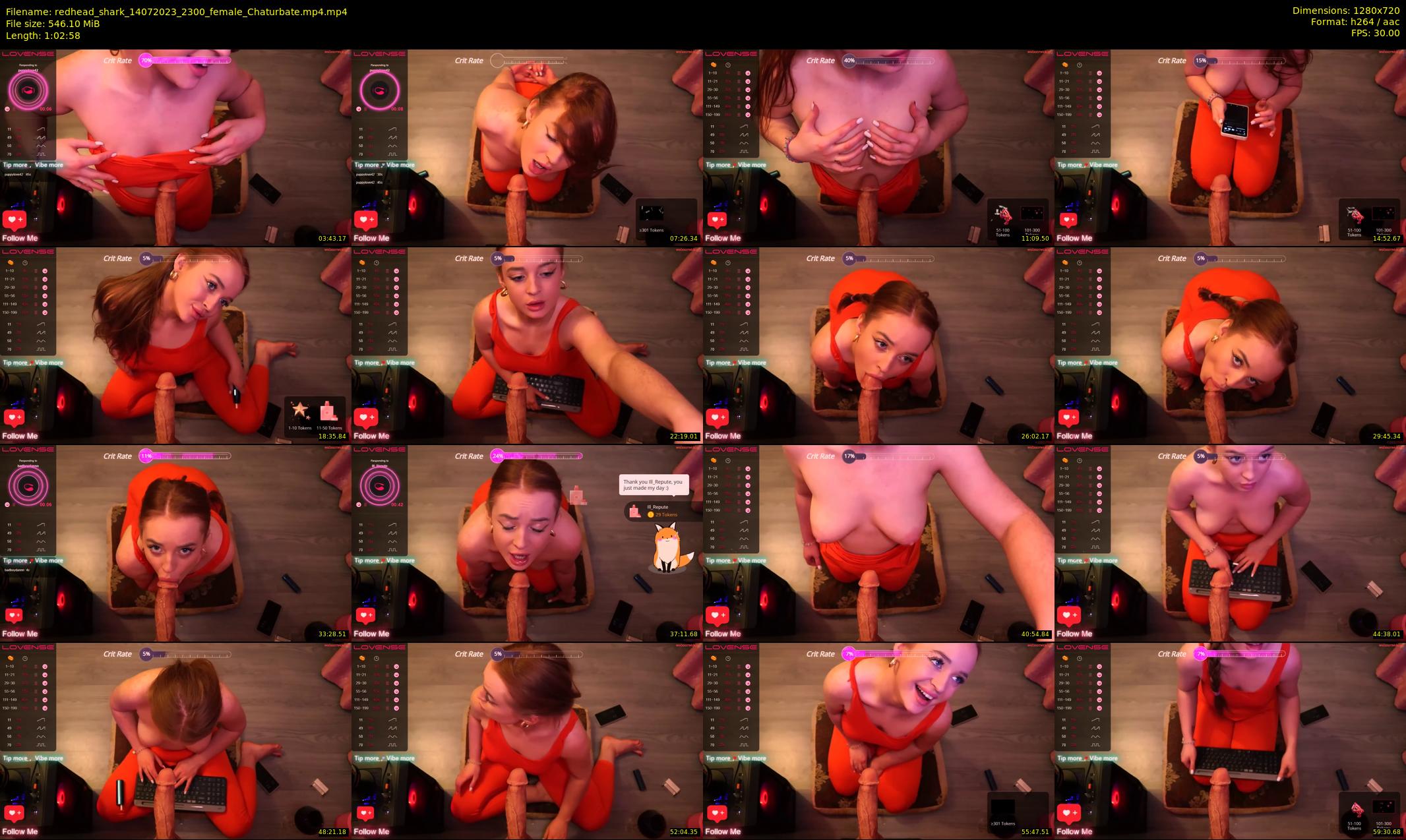redhead_shark — 63 minute Chaturbate female cam show recording, 720p, Jul 14, 2023