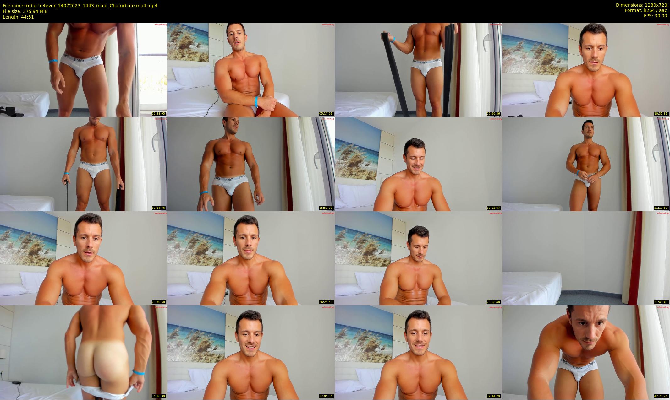 roberto4ever — 45 minute Chaturbate male cam show recording, 720p, Jul 14, 2023