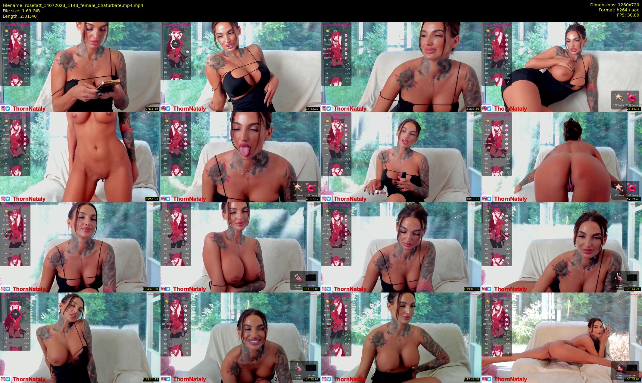 rosetatt — 122 minute Chaturbate female cam show recording, 720p, Jul 14, 2023