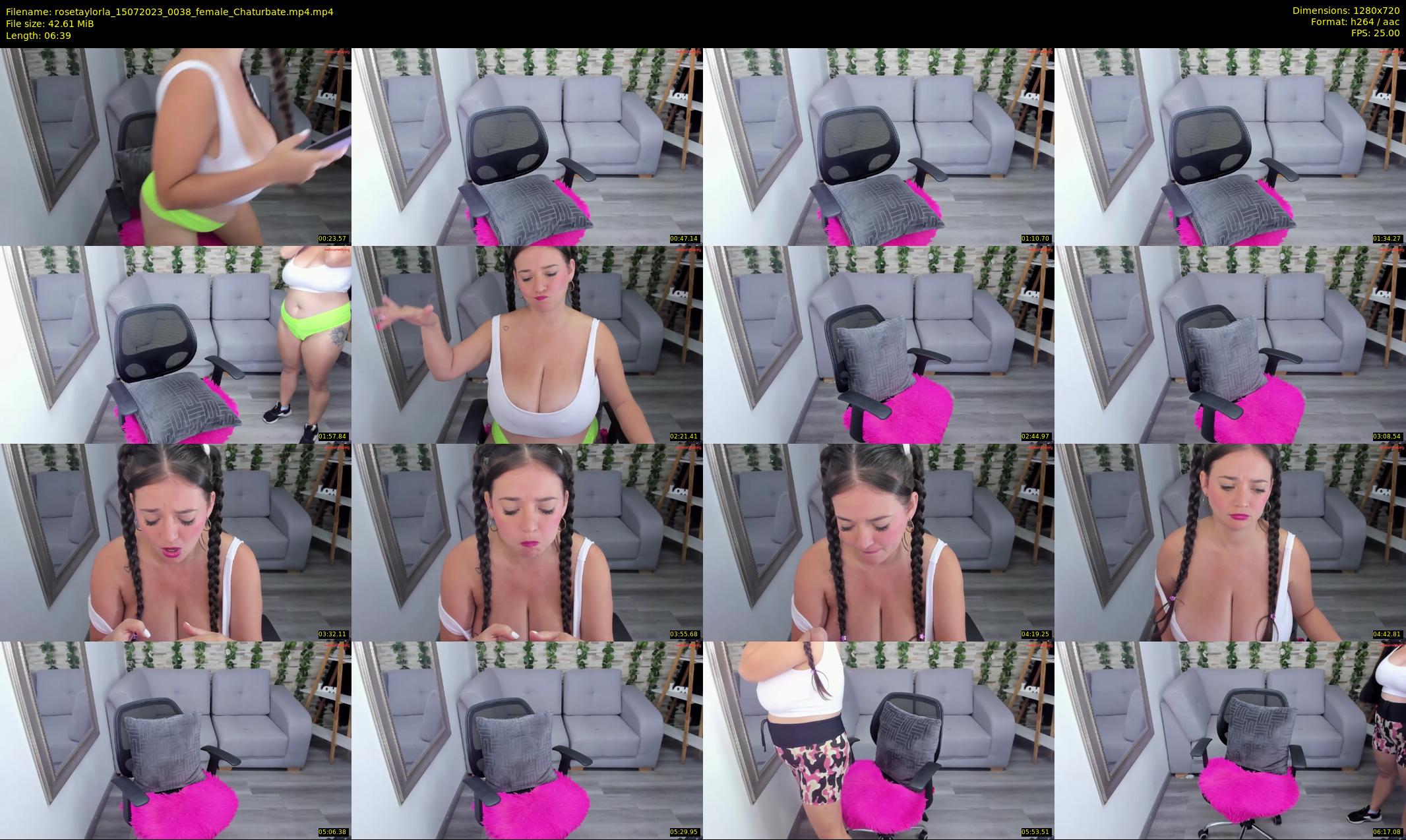 rosetaylorla — 7 minute Chaturbate female cam show recording, 720p, Jul 15, 2023