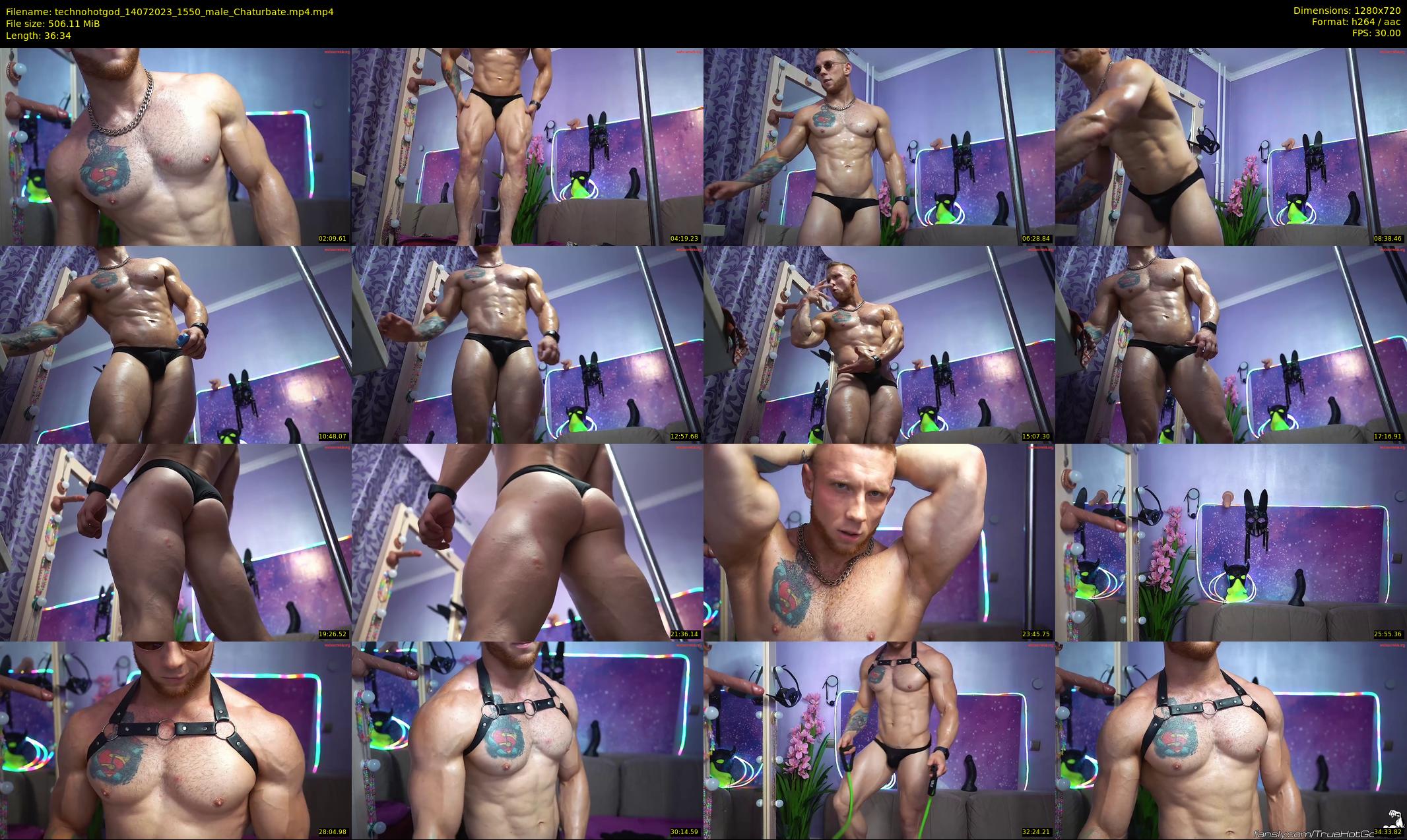 technohotgod — 37 minute Chaturbate male cam show recording, 720p, Jul 14, 2023