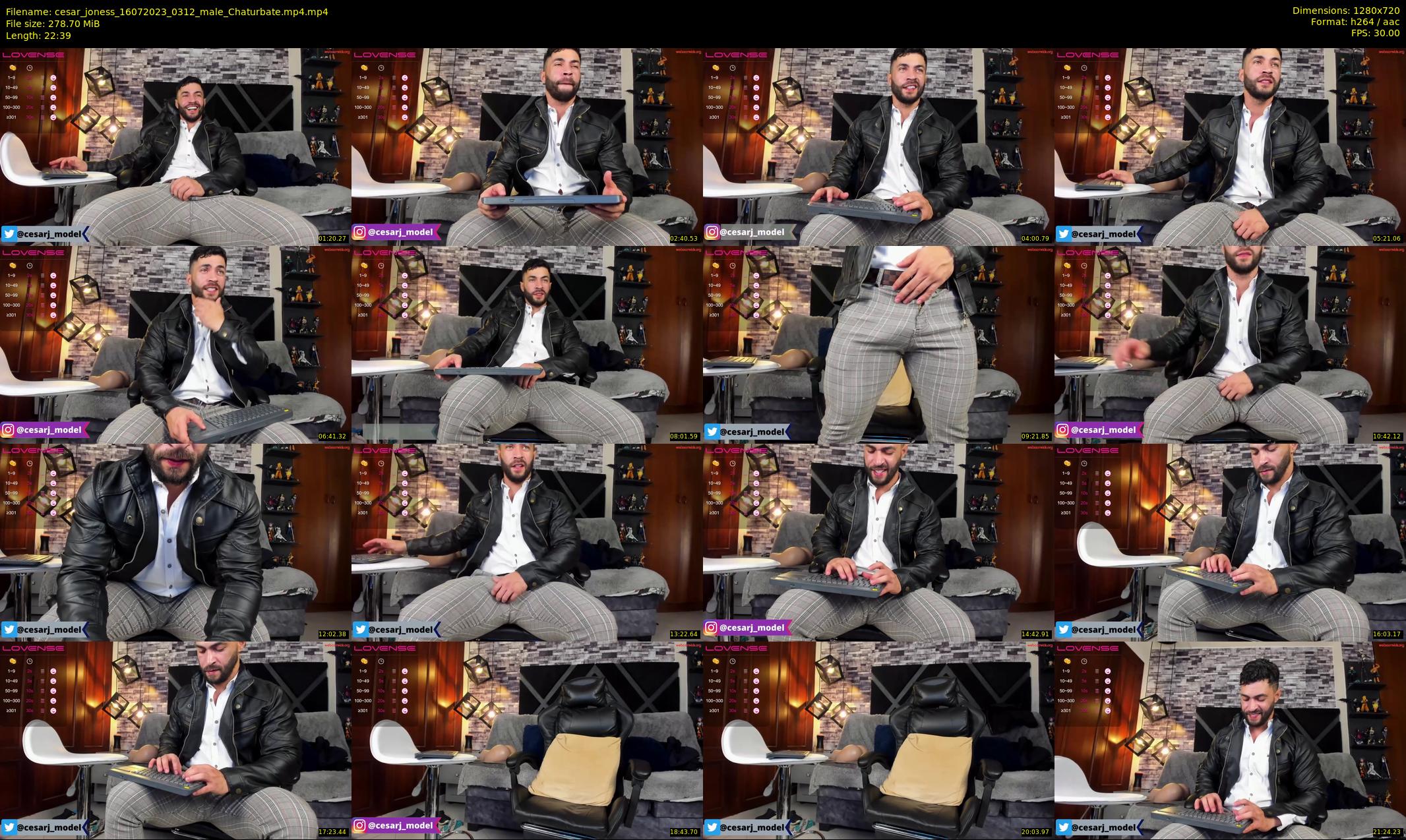 cesar_joness — 23 minute Chaturbate male cam show recording, 720p, Jul 16, 2023