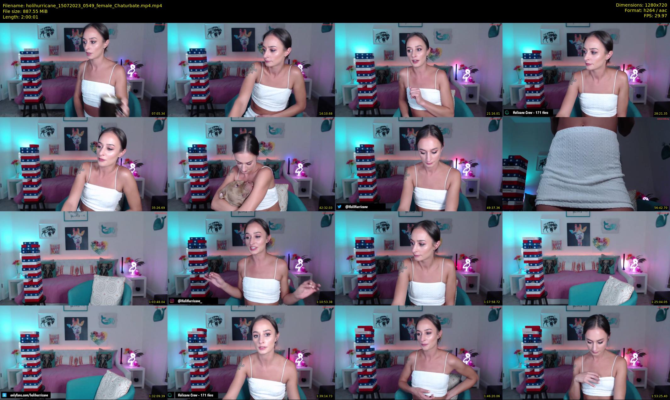 holihurricane — 121 minute Chaturbate female cam show recording, 720p, Jul 15, 2023