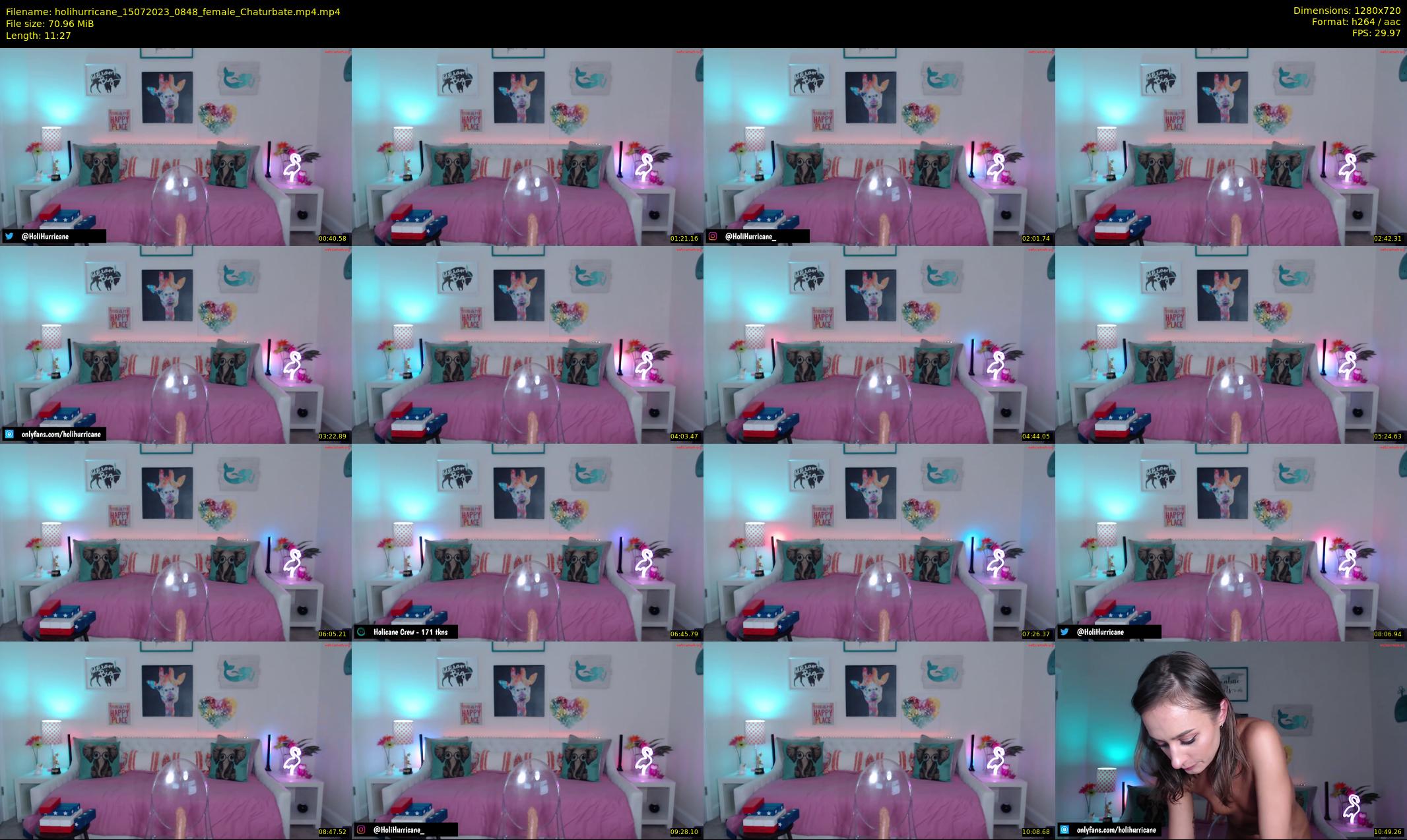 holihurricane — 12 minute Chaturbate female cam show recording, 720p, Jul 15, 2023