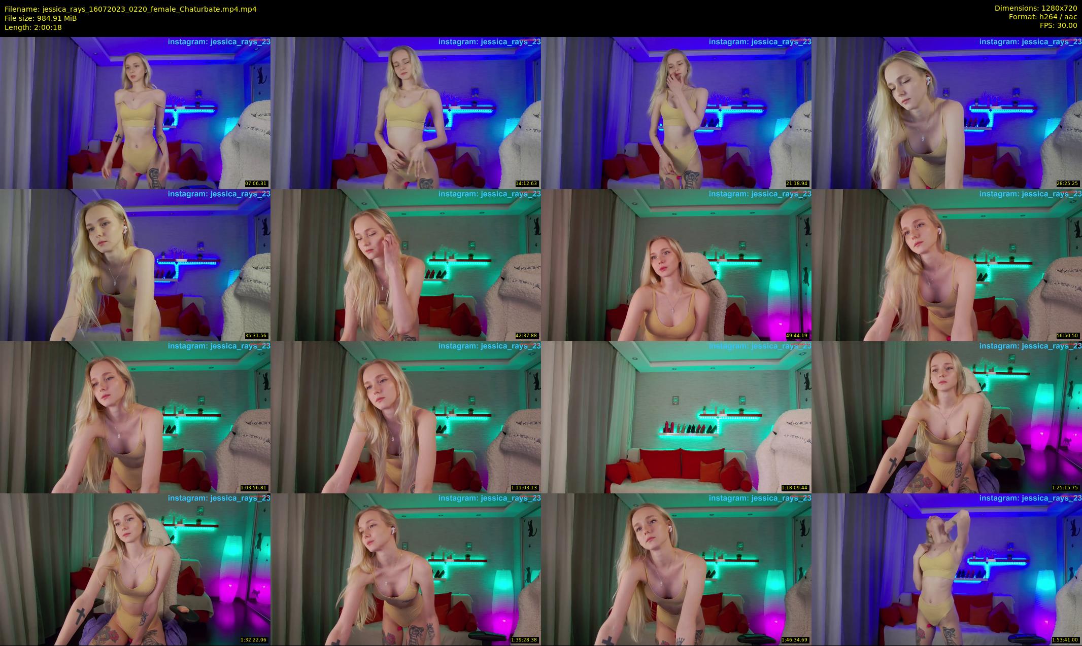jessica_rays — 121 minute Chaturbate couple cam show recording, 720p, Jul 16, 2023