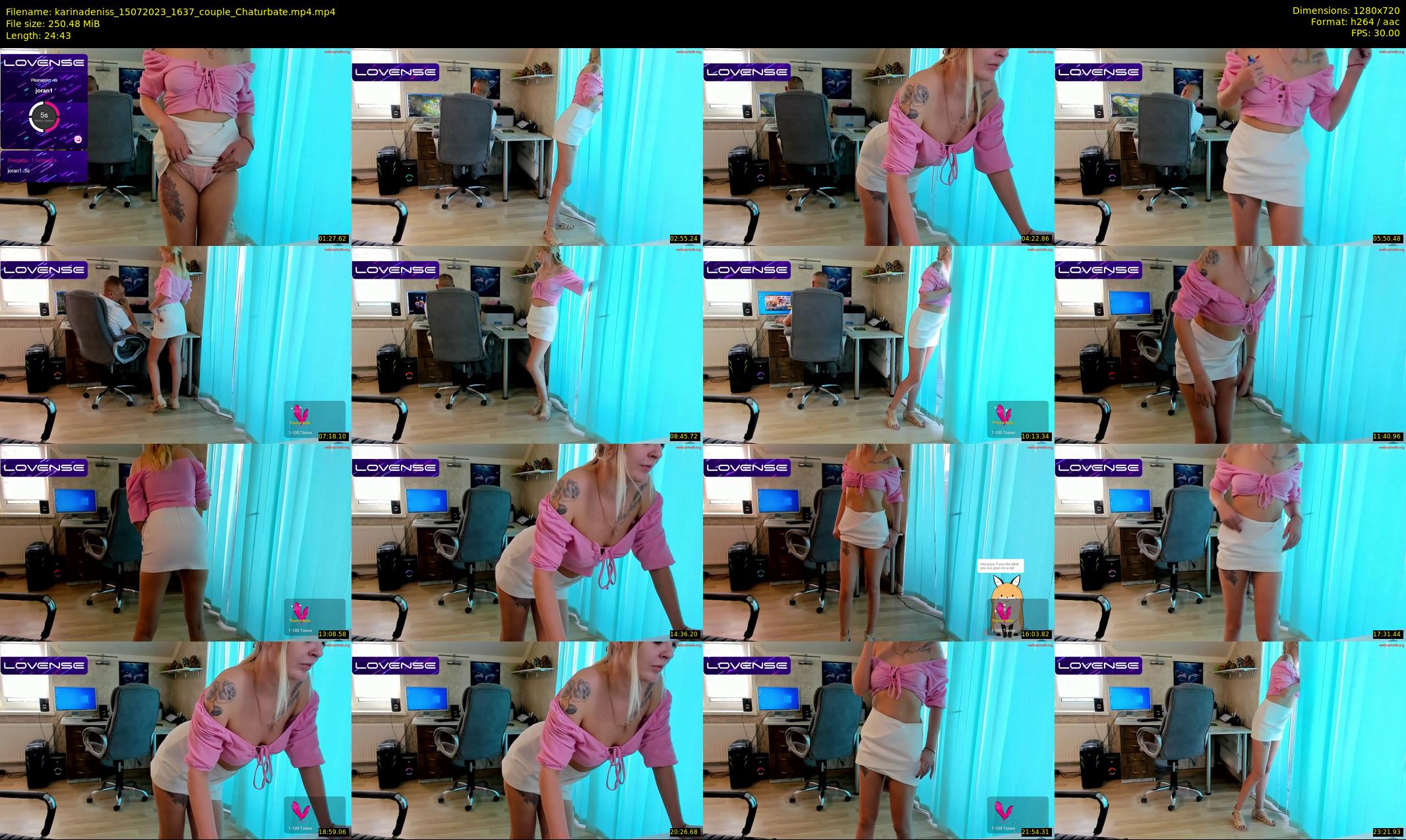 karinadeniss — 25 minute Chaturbate couple cam show recording, 720p, Jul 15, 2023