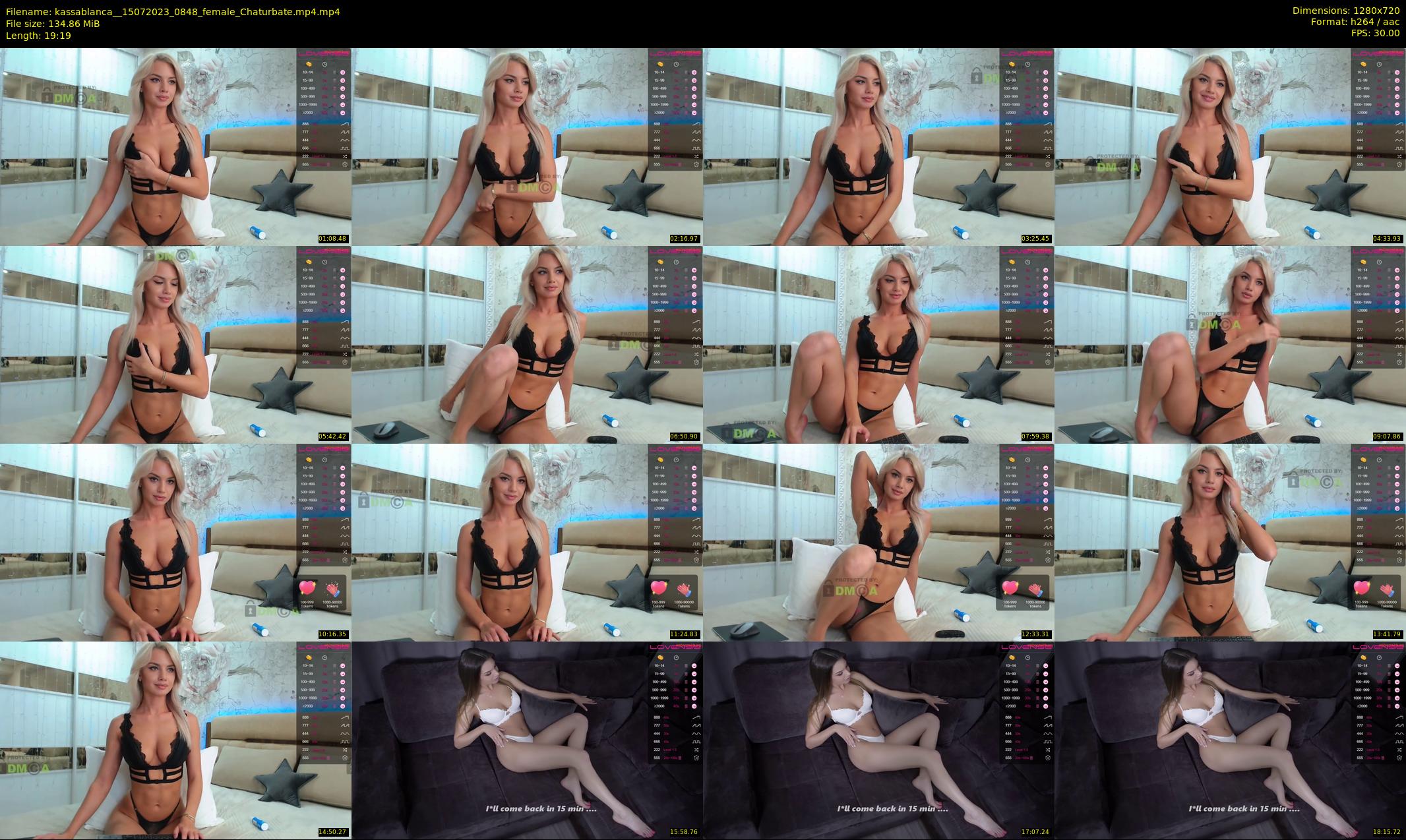 kassablanca_ — 20 minute Chaturbate female cam show recording, 720p, Jul 15, 2023