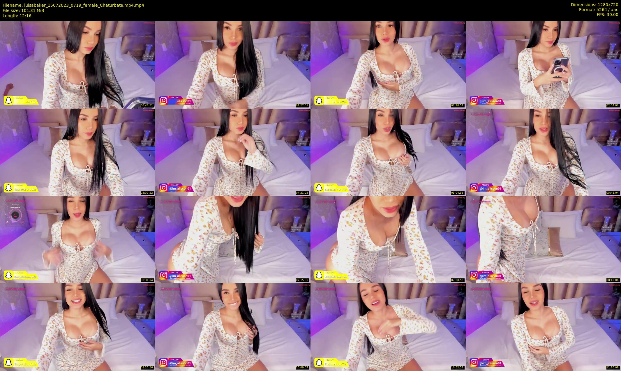 luisabaker — 13 minute Chaturbate female cam show recording, 720p, Jul 15, 2023