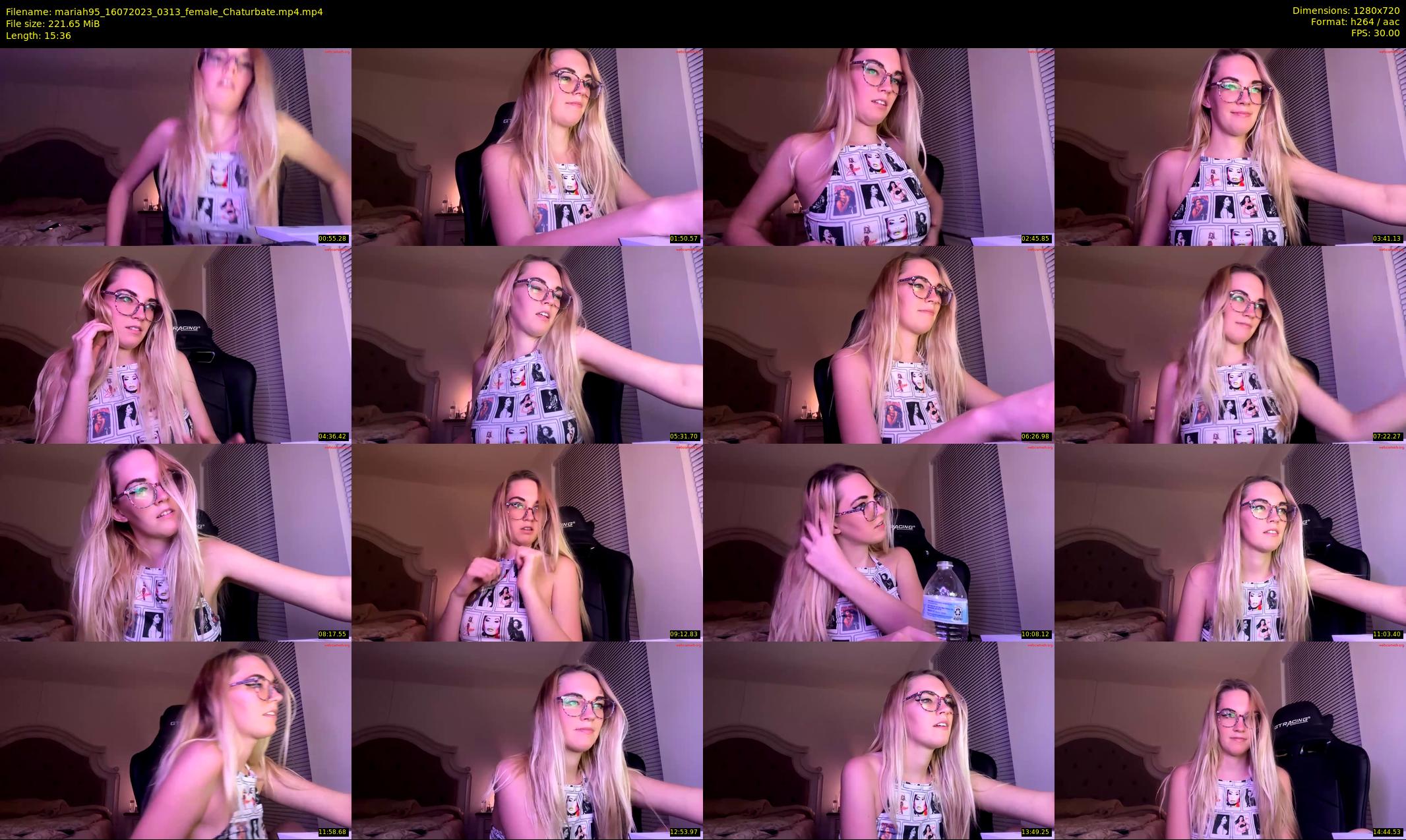 mariah95 — 16 minute Chaturbate female cam show recording, 720p, Jul 16, 2023