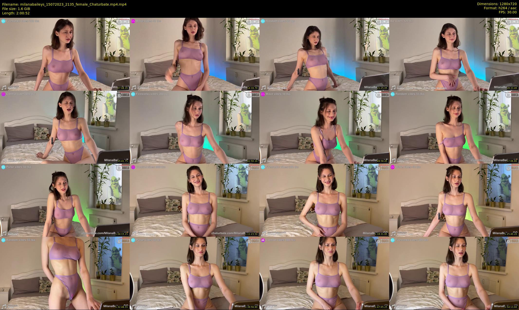 milanabaileys — 121 minute Chaturbate female cam show recording, 720p, Jul 15, 2023