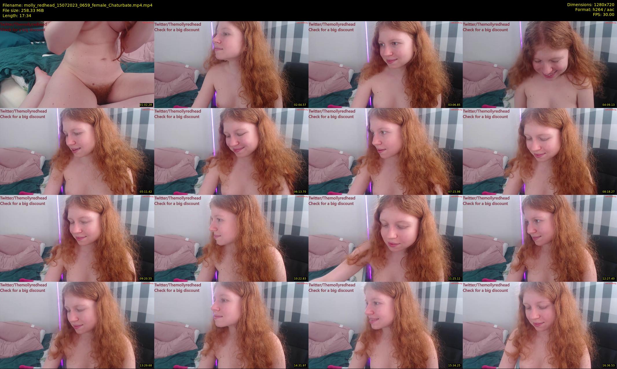 molly_redhead — 18 minute Chaturbate female cam show recording, 720p, Jul 15, 2023