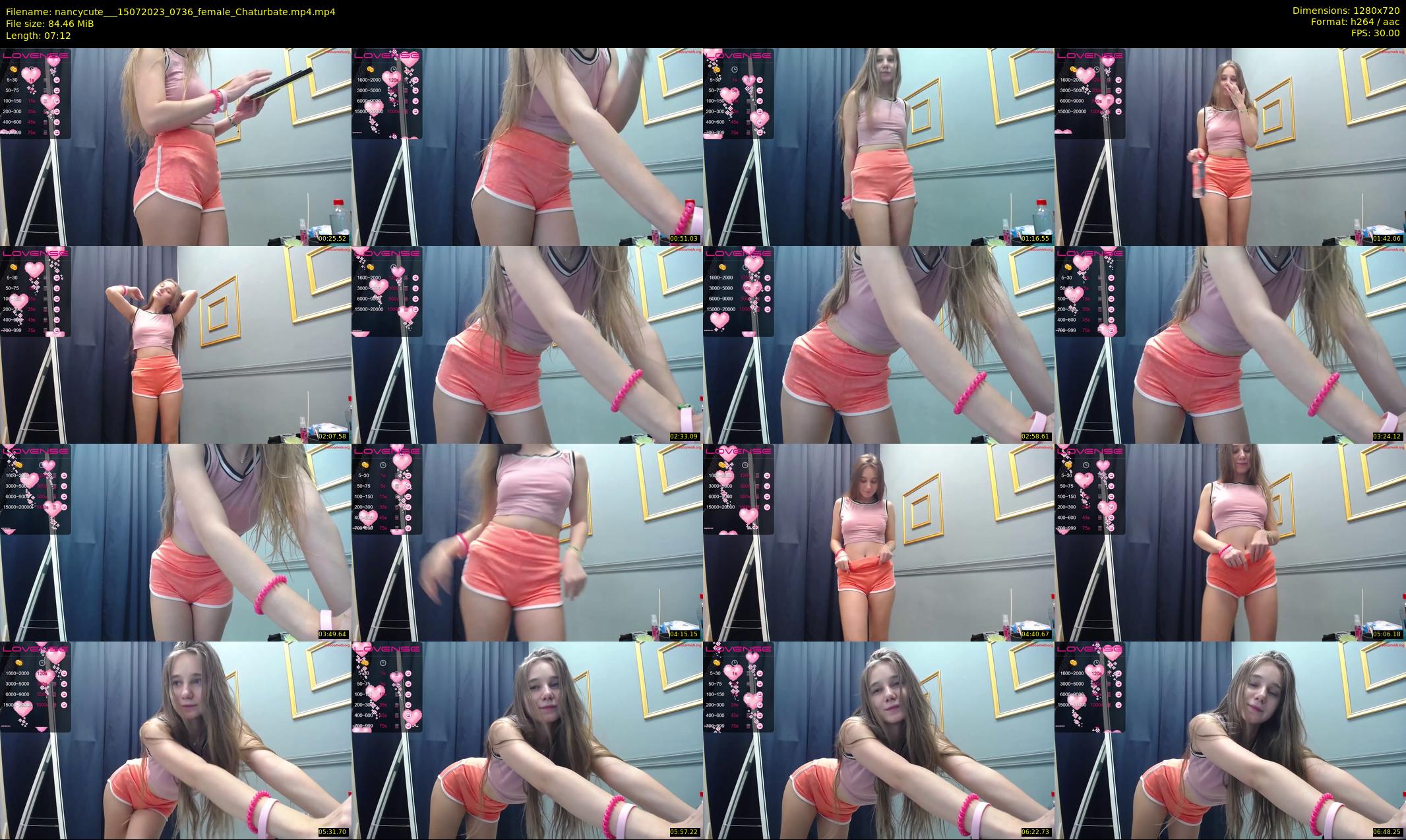 nancycute__ — 8 minute Chaturbate female cam show recording, 720p, Jul 15, 2023