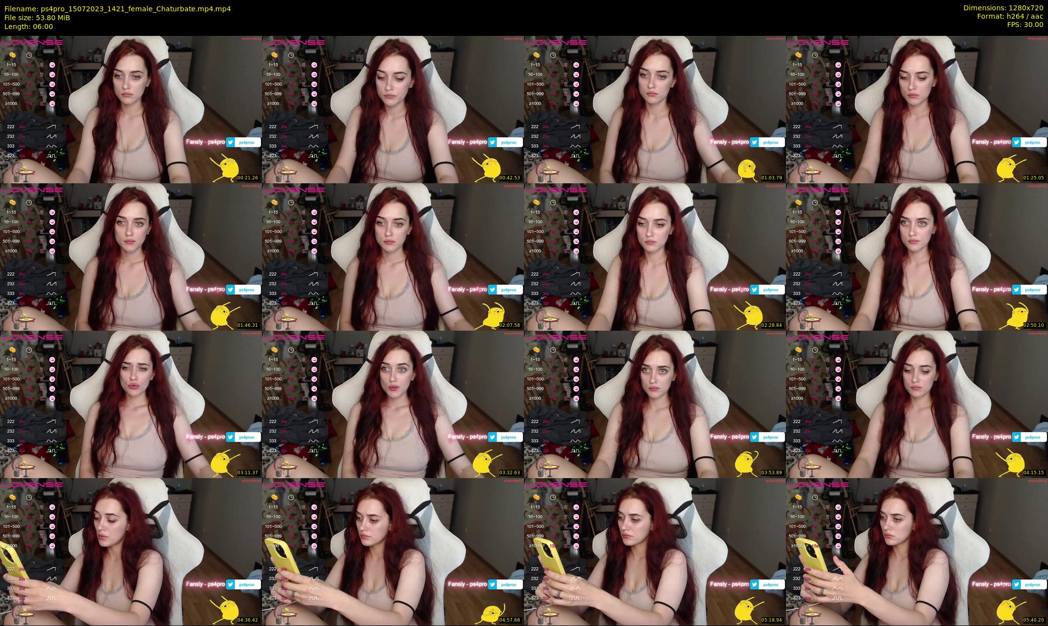 ps4pro — 6 minute Chaturbate female cam show recording, 720p, Jul 15, 2023