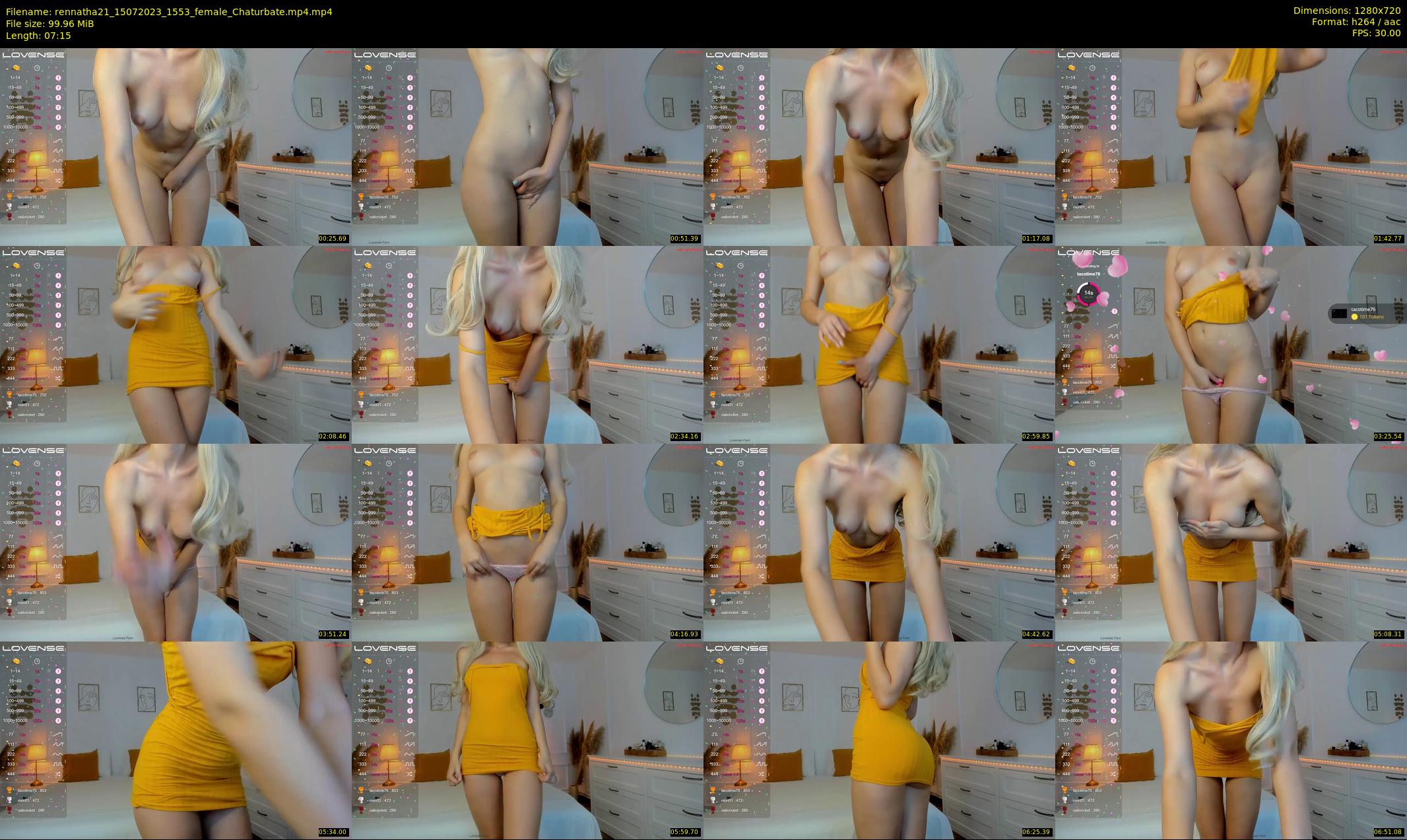rennatha21 — 8 minute Chaturbate female cam show recording, 720p, Jul 15, 2023