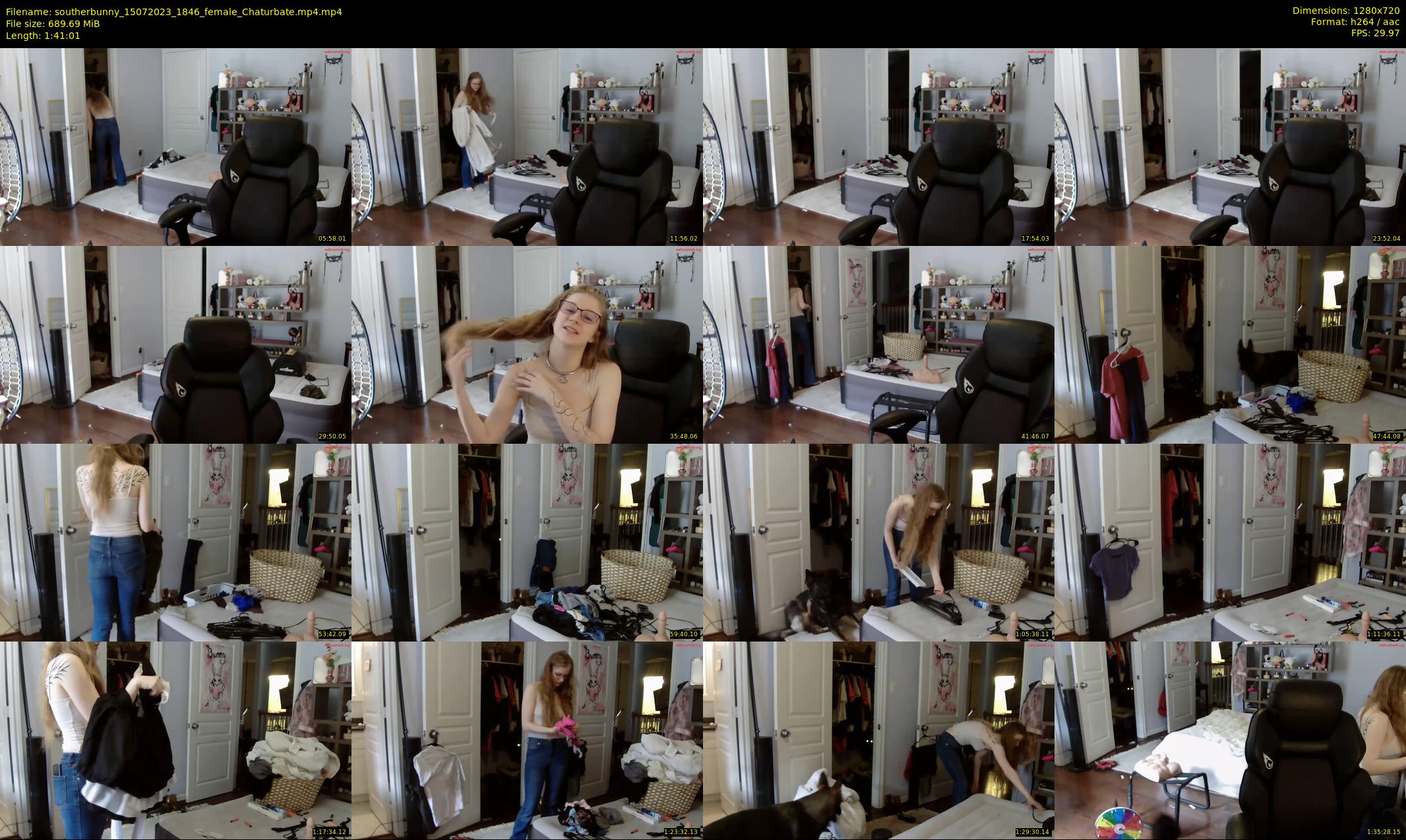 southerbunny — 102 minute Chaturbate female cam show recording, 720p, Jul 15, 2023