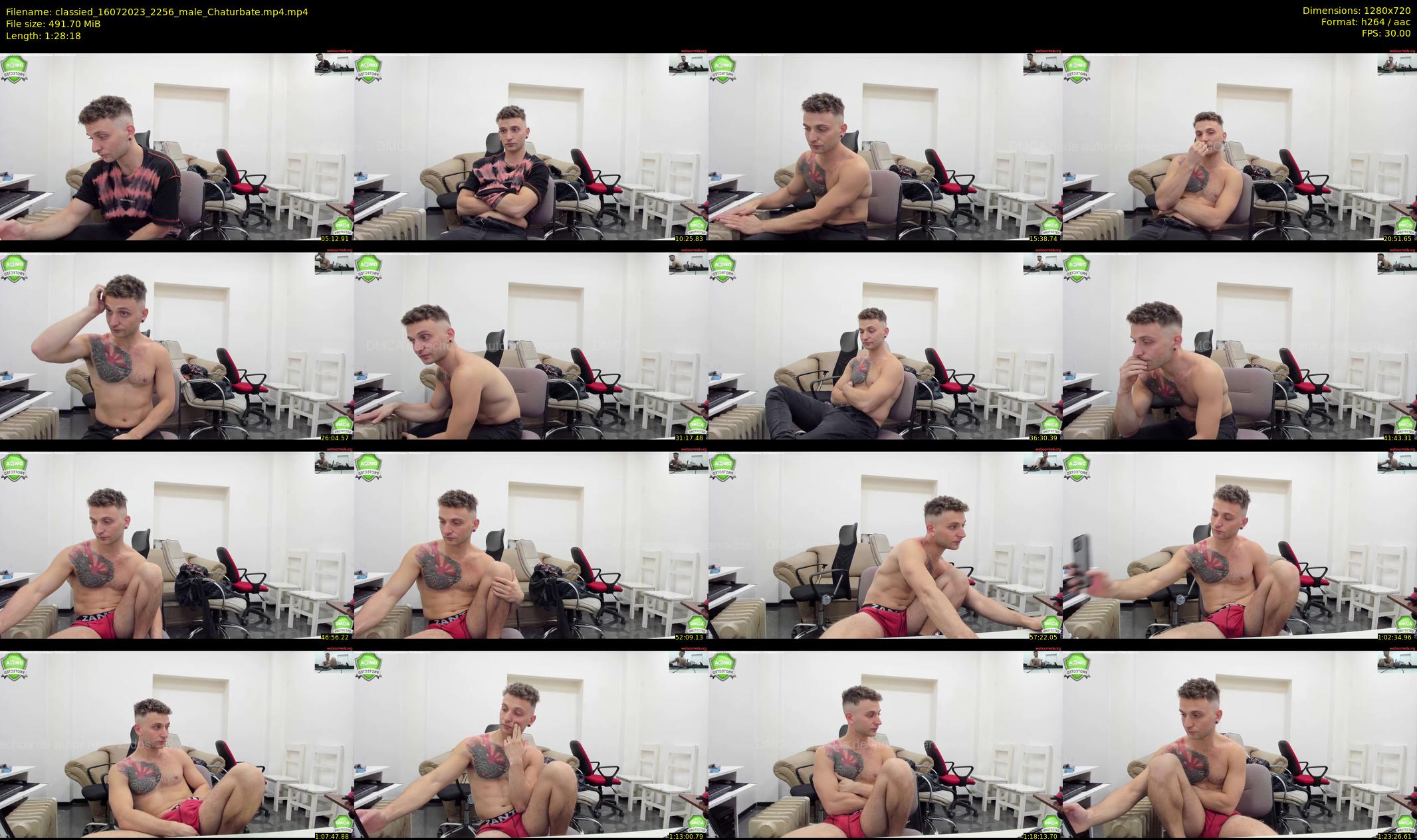 classied — 89 minute Chaturbate male cam show recording, 720p, Jul 16, 2023