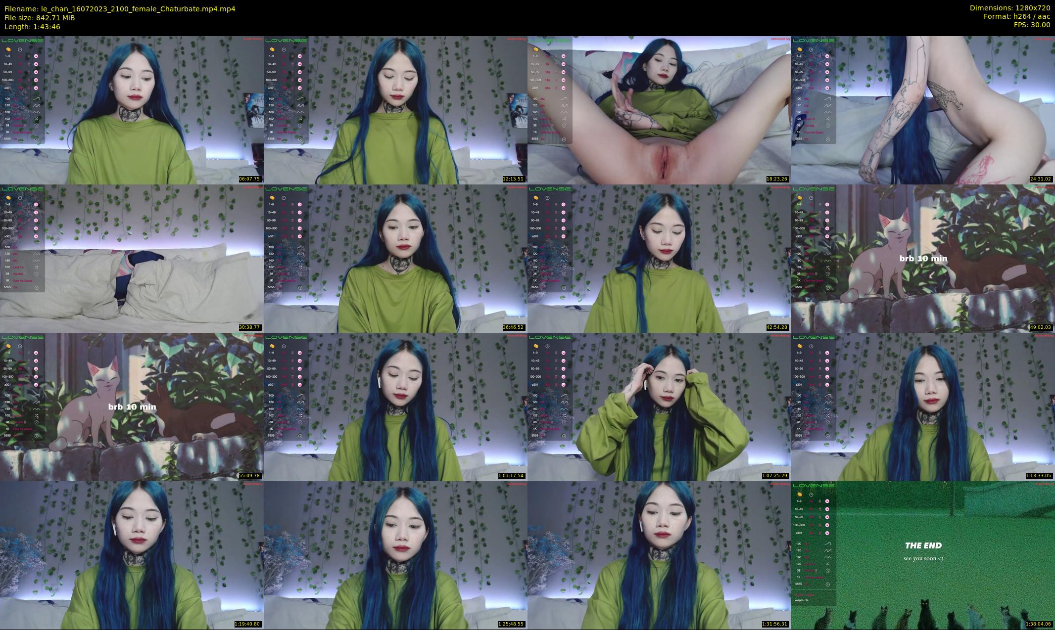 le_chan — 104 minute Chaturbate female cam show recording, 720p, Jul 16, 2023