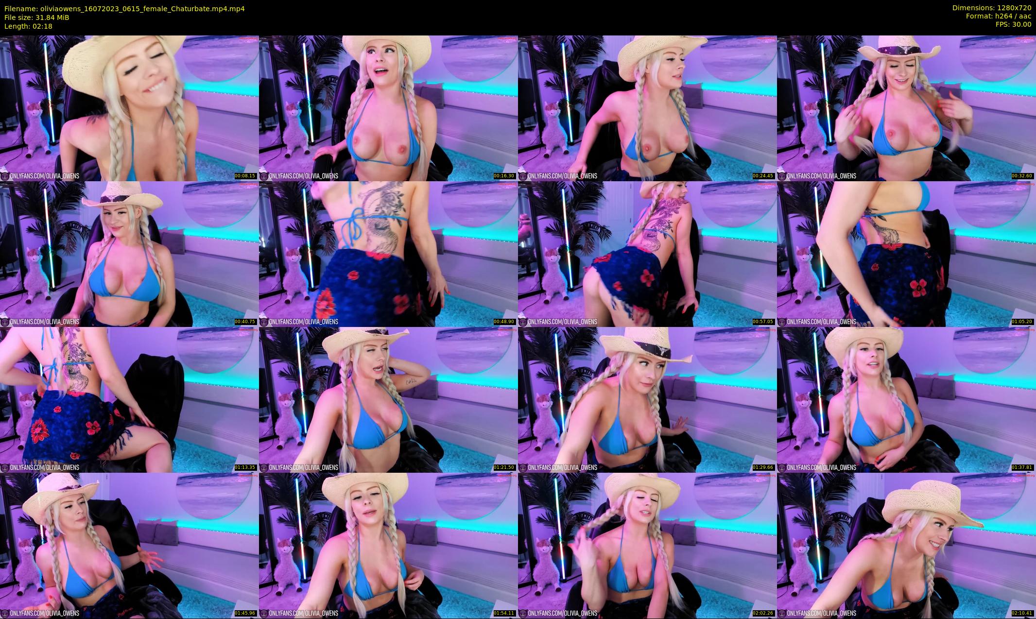 oliviaowens — 3 minute Chaturbate female cam show recording, 720p, Jul 16, 2023