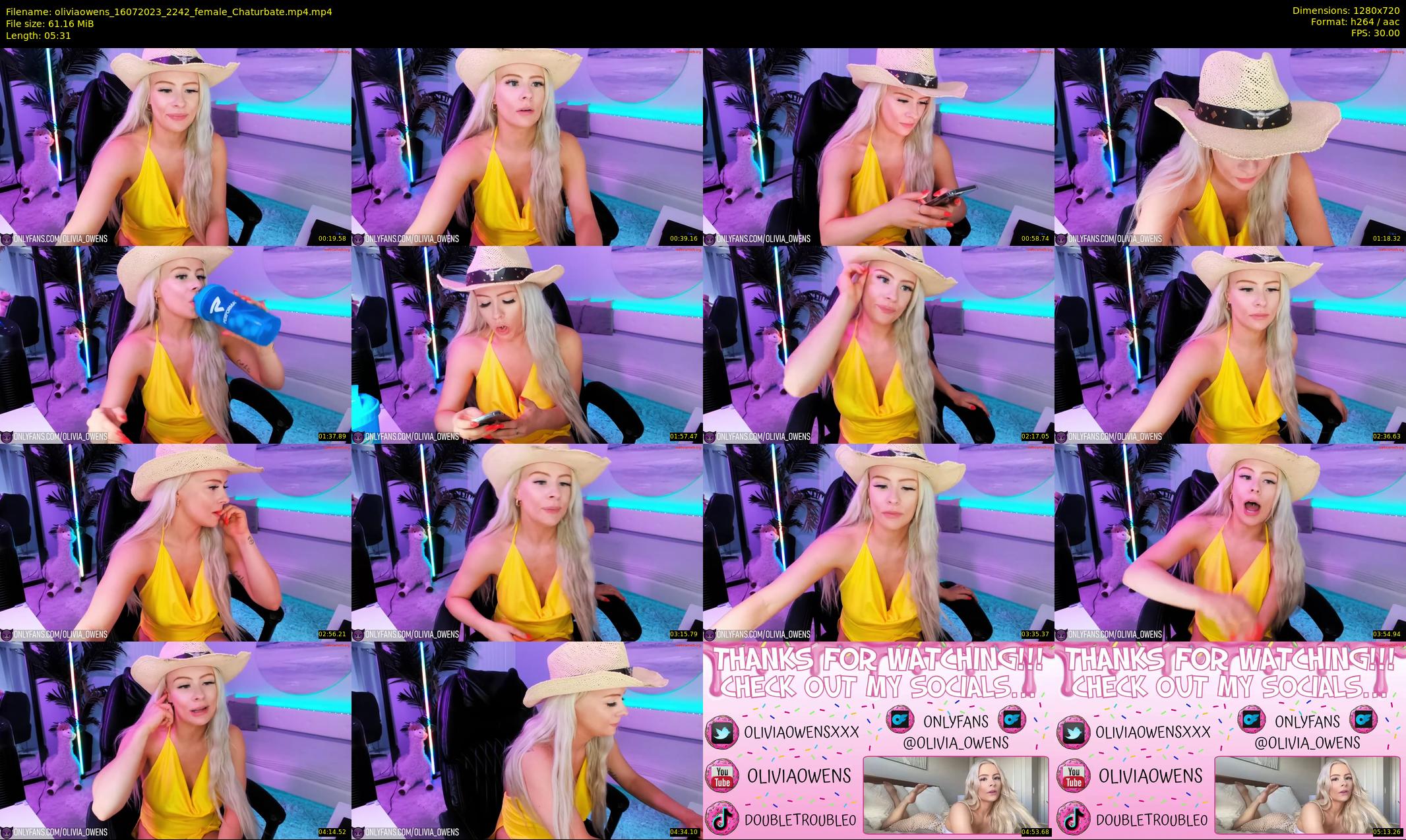 oliviaowens — 6 minute Chaturbate female cam show recording, 720p, Jul 16, 2023