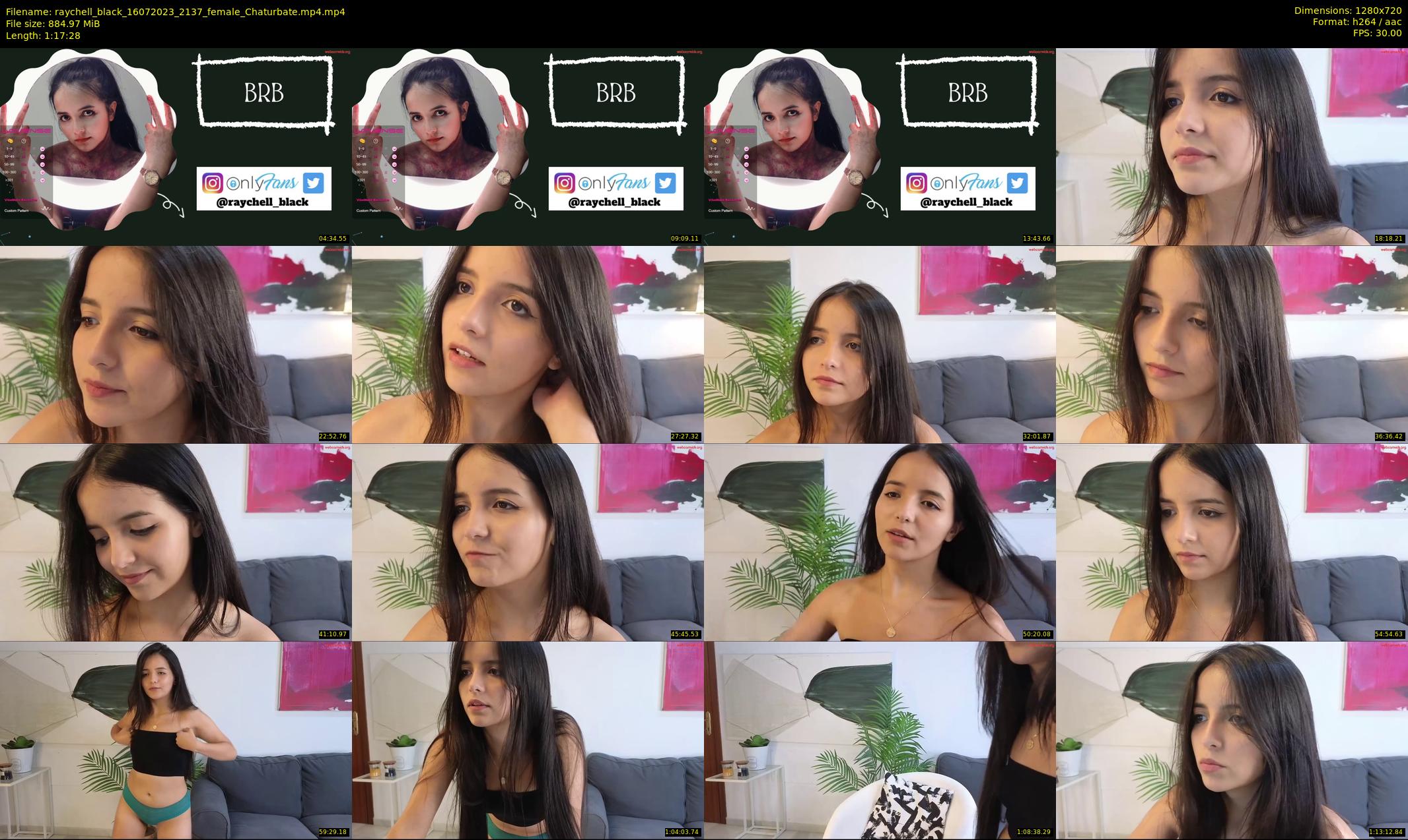 raychell_black — 78 minute Chaturbate female cam show recording, 720p, Jul 16, 2023