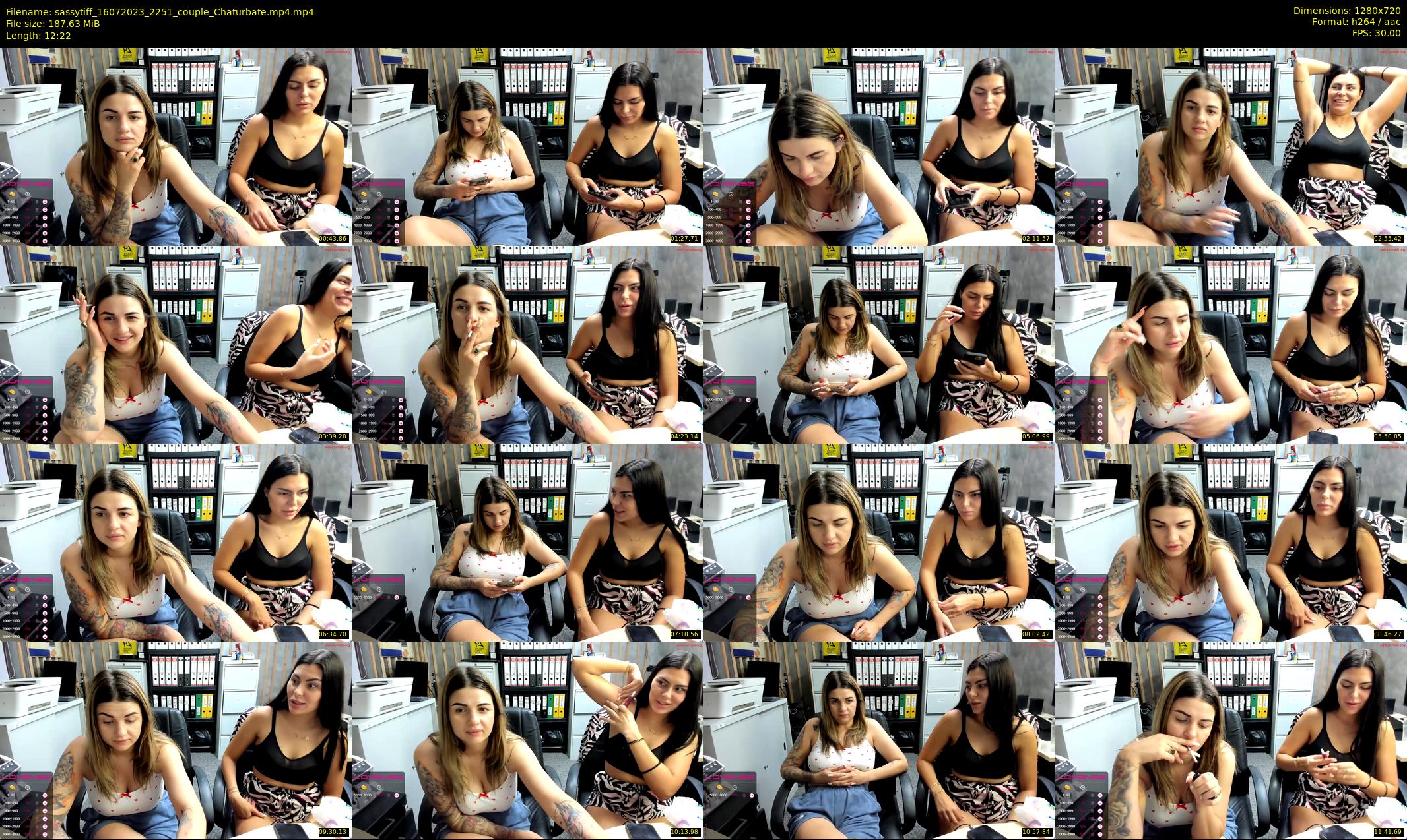 sassytiff — 13 minute Chaturbate couple cam show recording, 720p, Jul 16, 2023