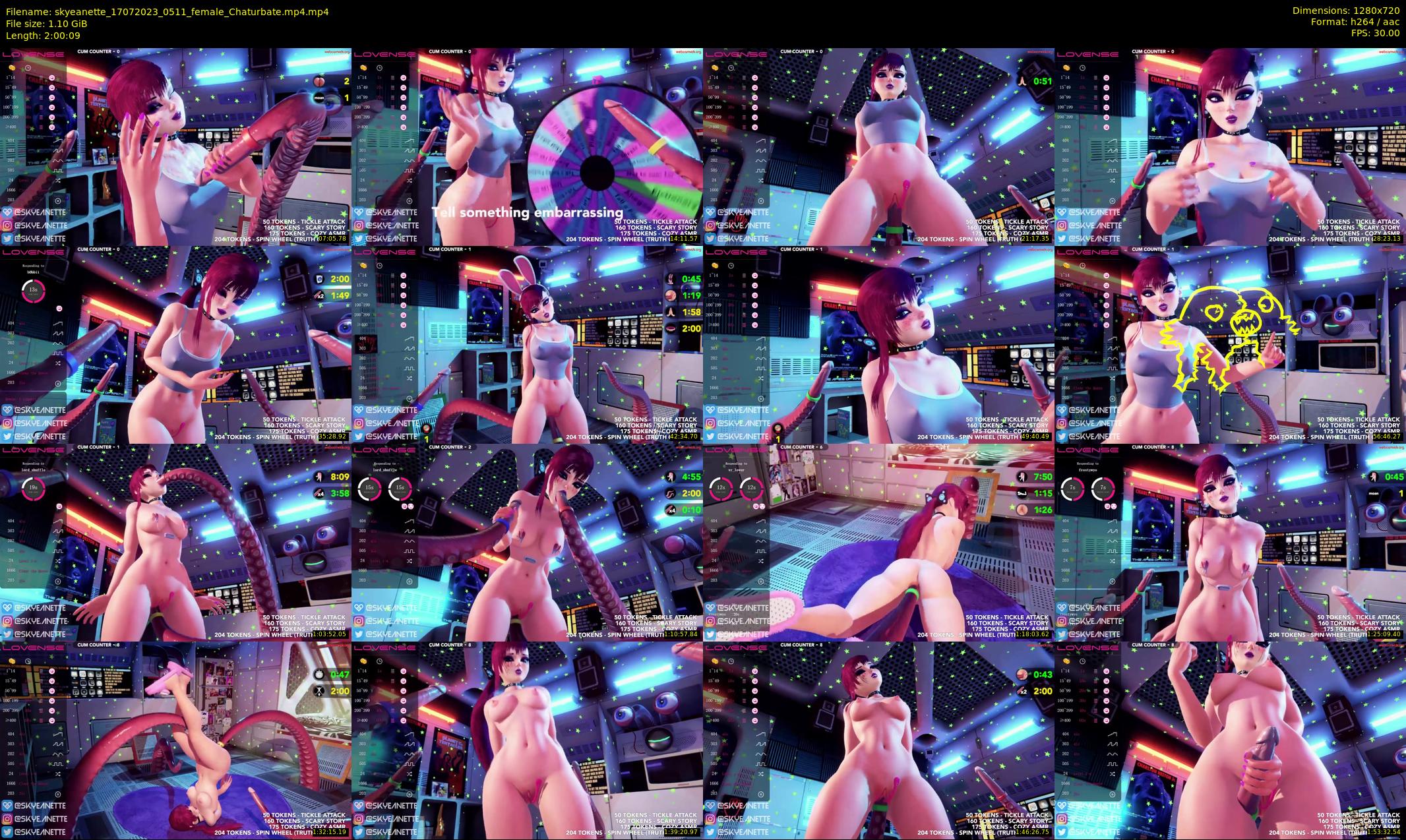 skyeanette — 121 minute Chaturbate female cam show recording, 720p, Jul 17, 2023