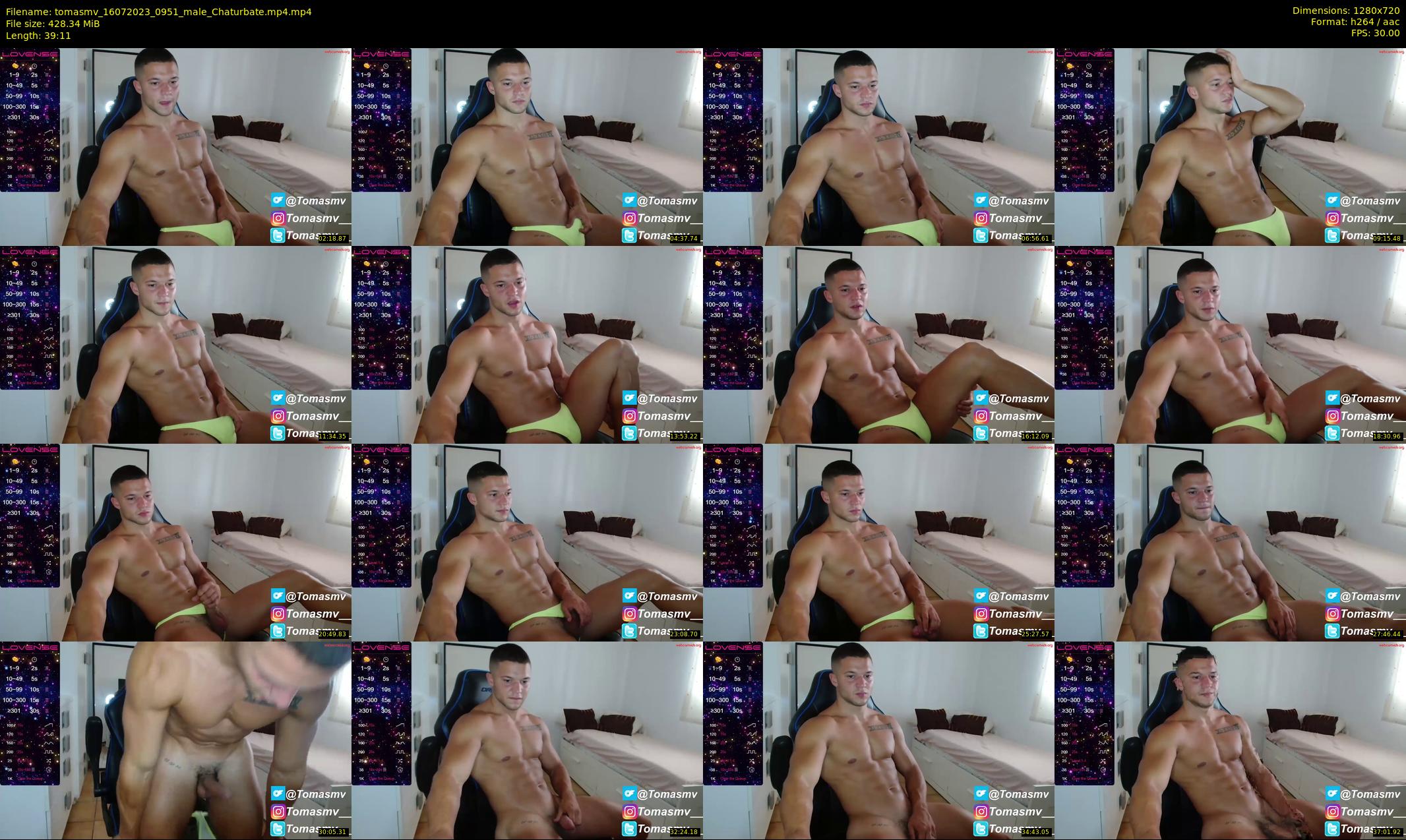 tomasmv — 40 minute Chaturbate male cam show recording, 720p, Jul 16, 2023