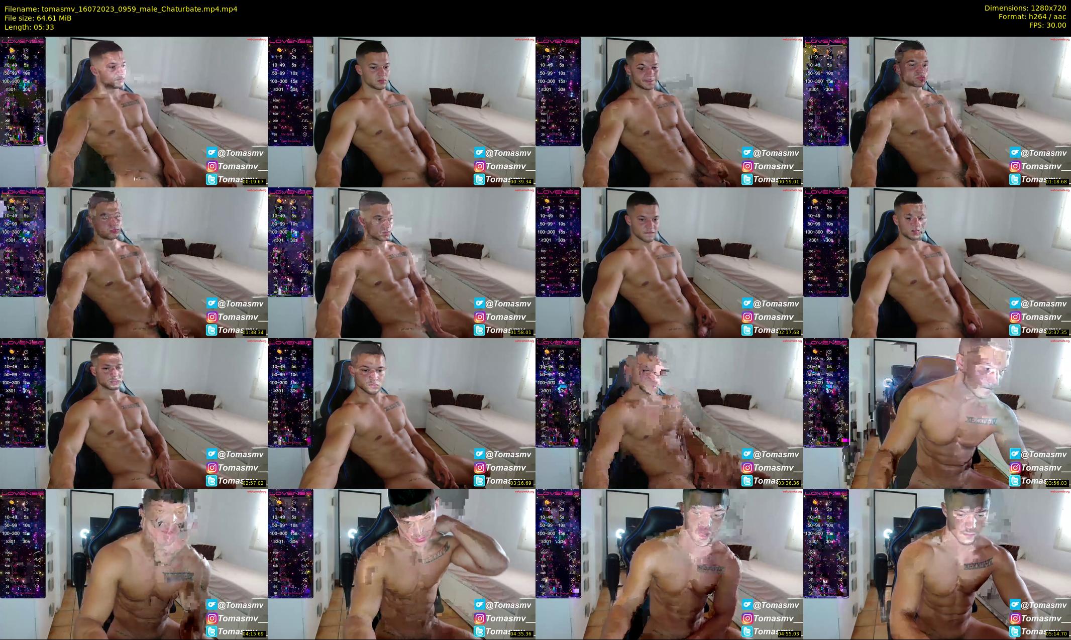 tomasmv — 6 minute Chaturbate male cam show recording, 720p, Jul 16, 2023