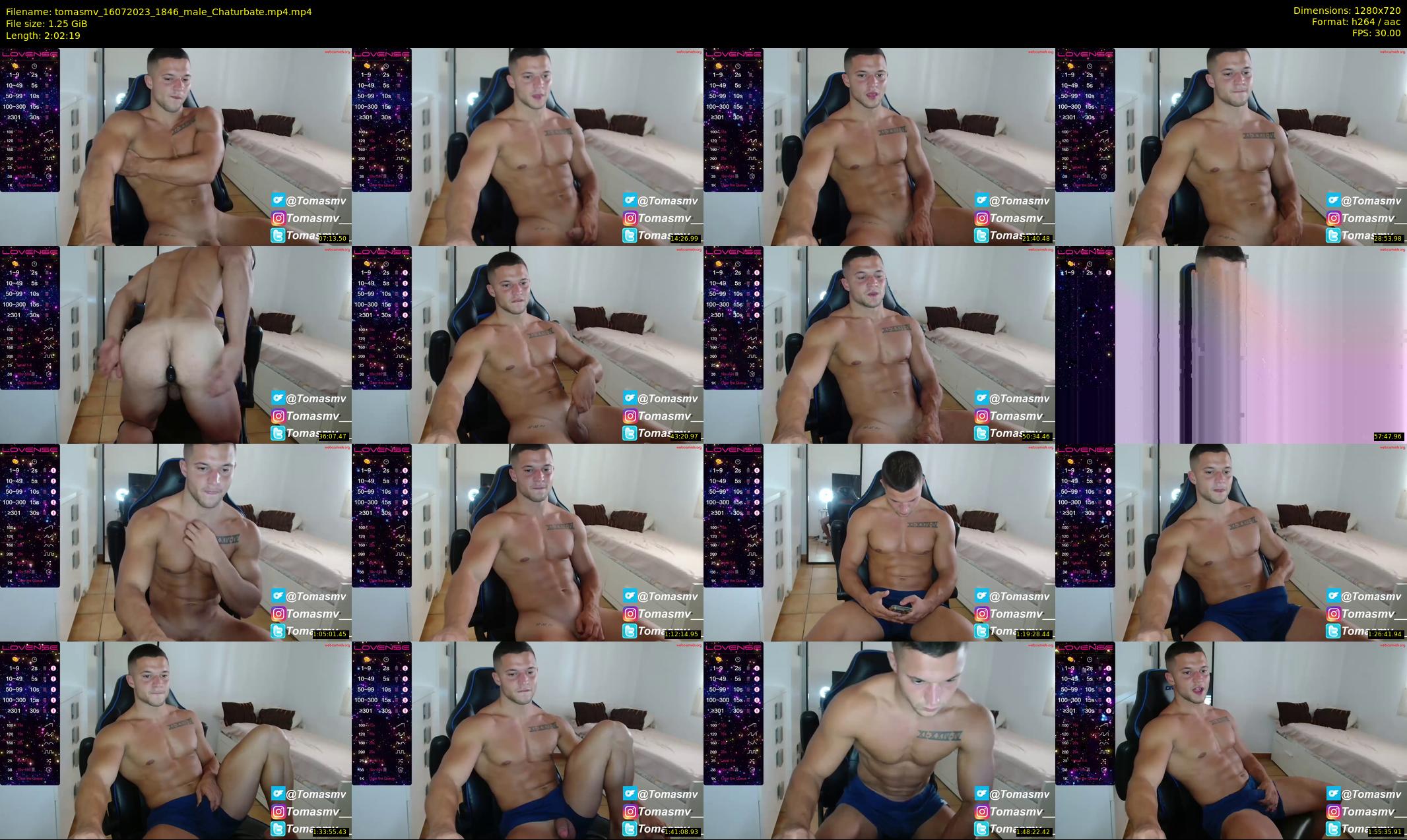tomasmv — 123 minute Chaturbate male cam show recording, 720p, Jul 16, 2023
