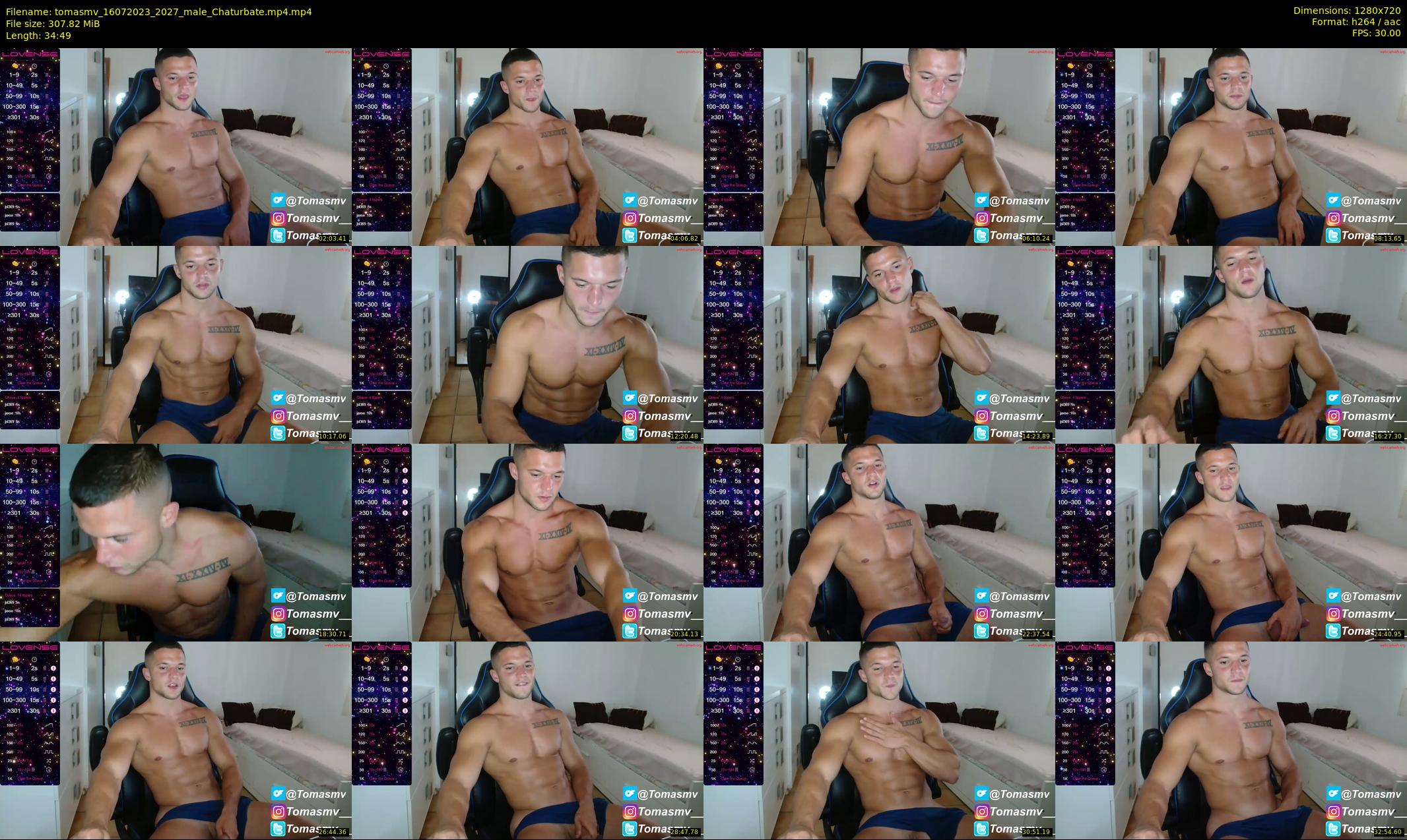 tomasmv — 35 minute Chaturbate male cam show recording, 720p, Jul 16, 2023