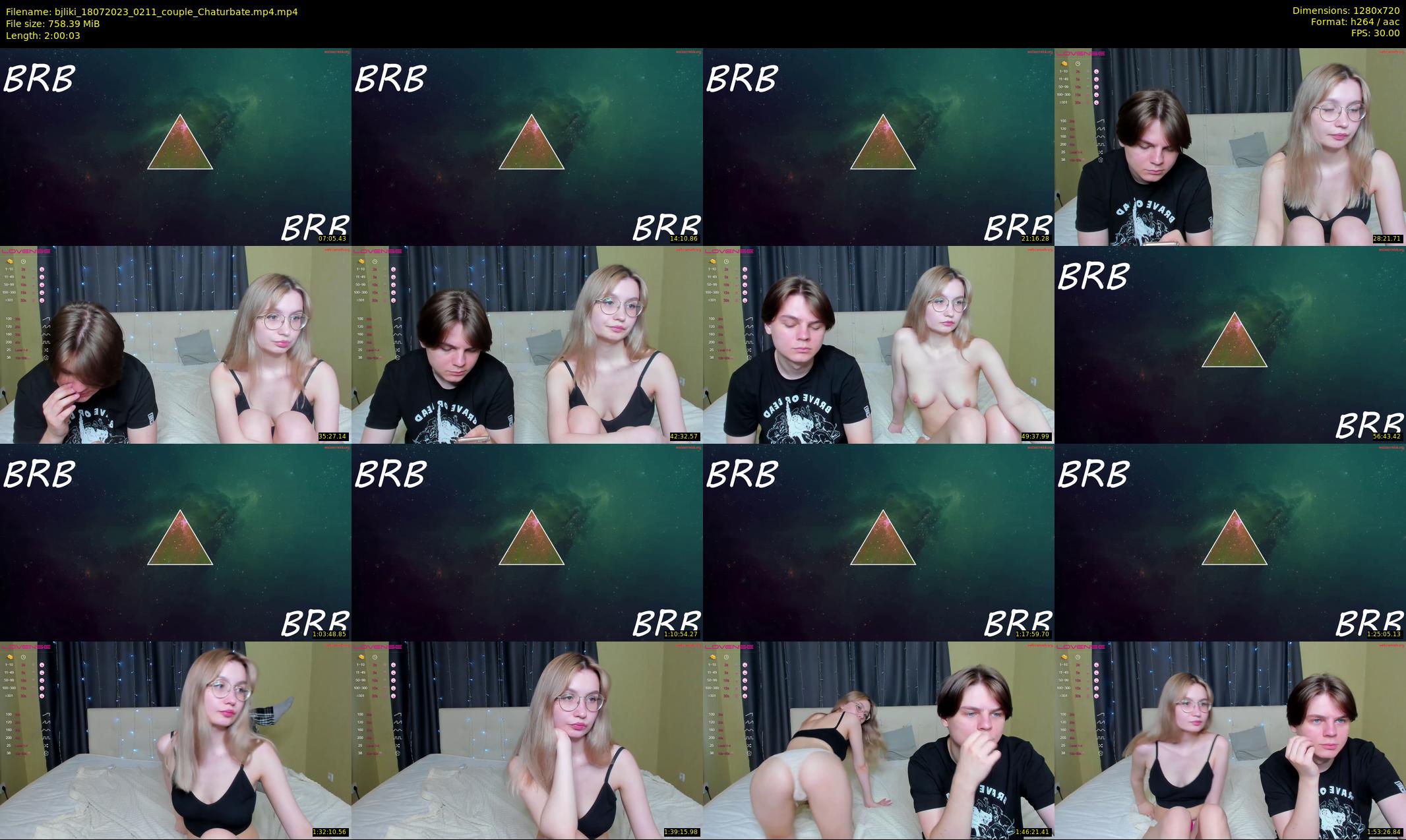 bjliki — 121 minute Chaturbate couple cam show recording, 720p, Jul 18, 2023