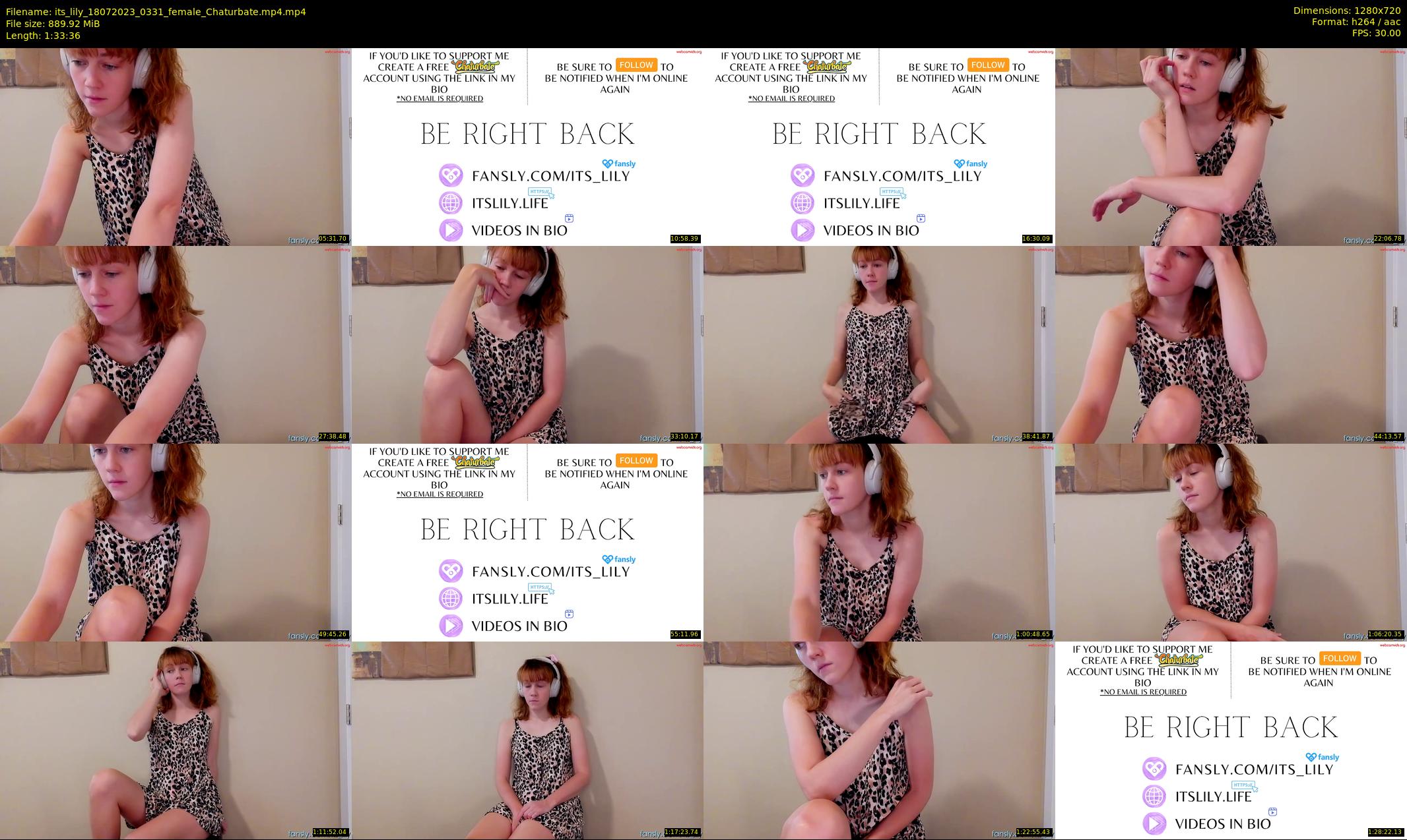 its_lily — 94 minute Chaturbate female cam show recording, 720p, Jul 18, 2023