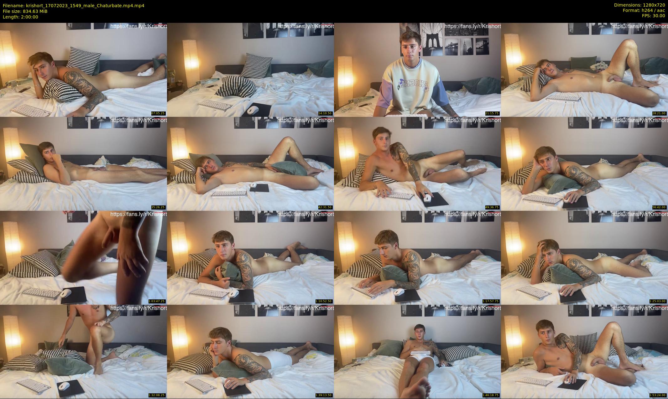 krishort — 120 minute Chaturbate male cam show recording, 720p, Jul 17, 2023