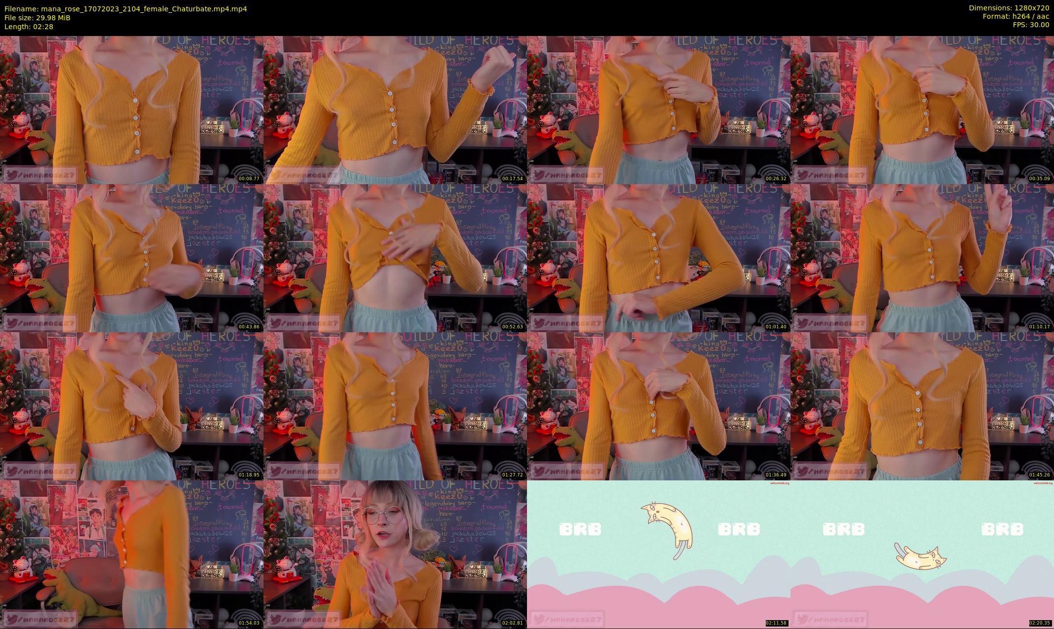mana_rose — 3 minute Chaturbate female cam show recording, 720p, Jul 17, 2023