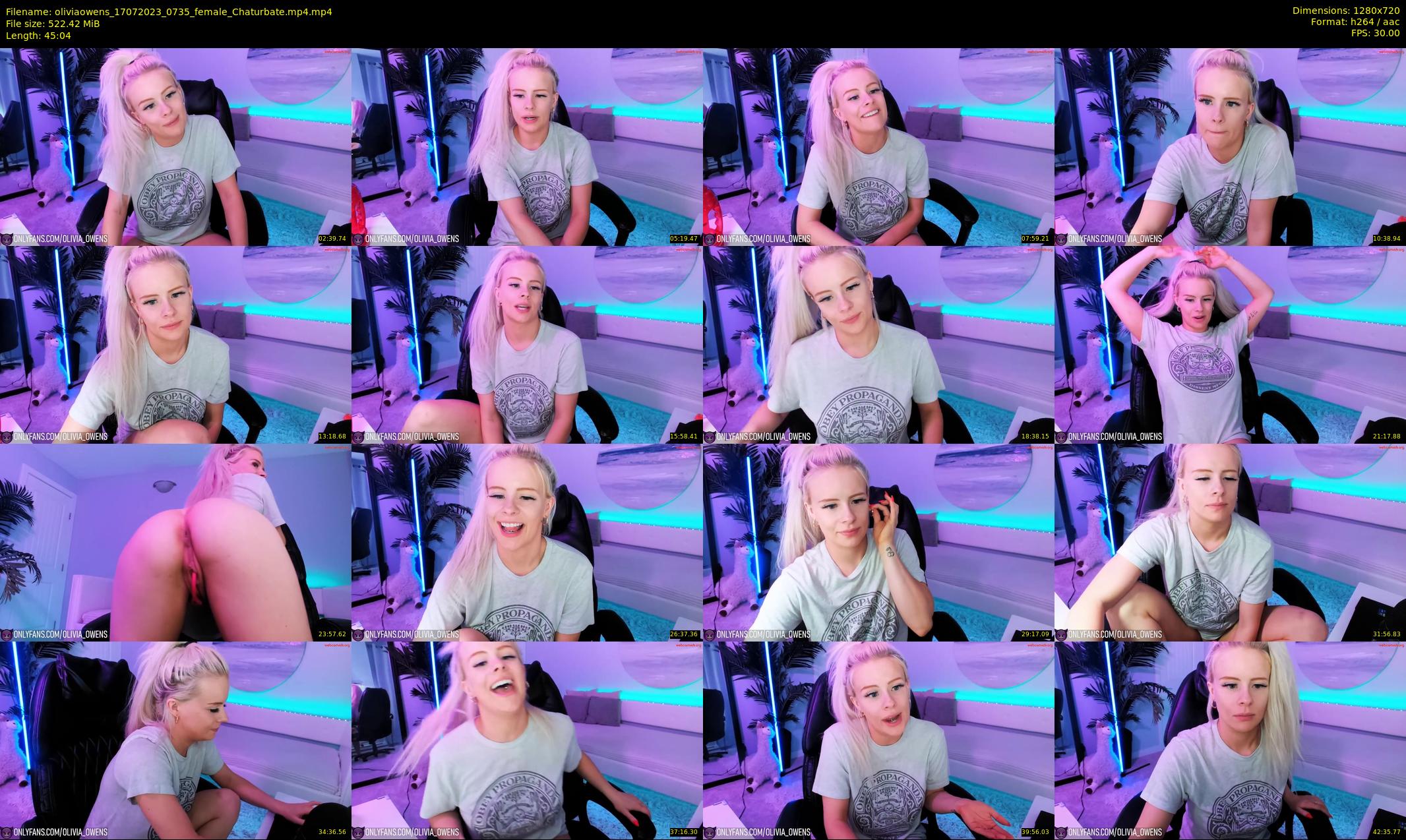 oliviaowens — 46 minute Chaturbate female cam show recording, 720p, Jul 17, 2023
