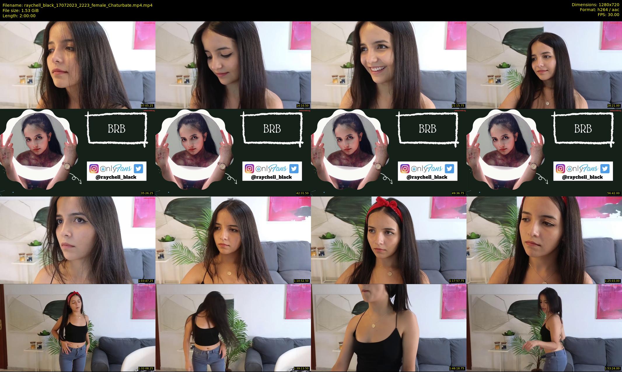 raychell_black — 120 minute Chaturbate female cam show recording, 720p, Jul 17, 2023