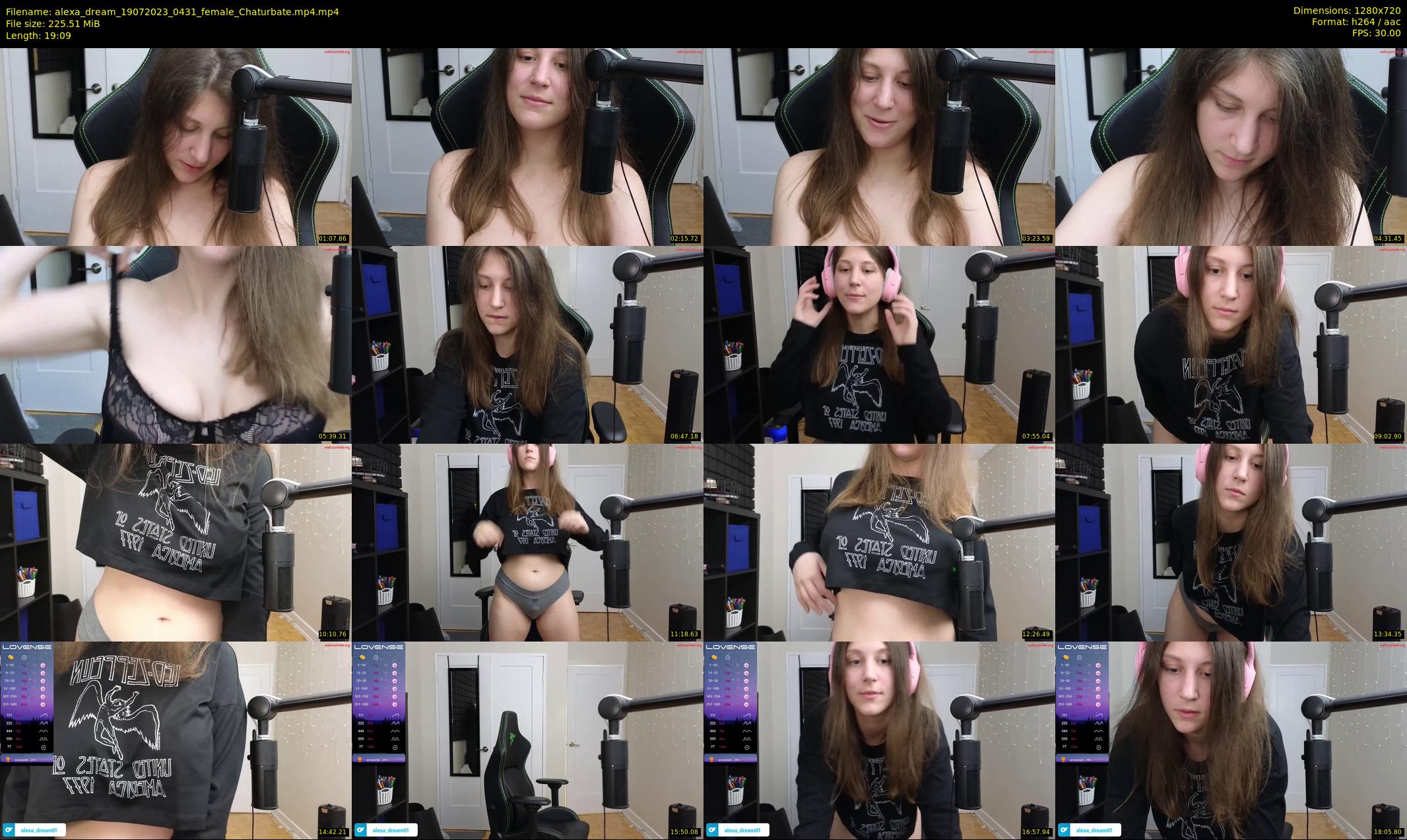 alexa_dream — 20 minute Chaturbate female cam show recording, 720p, Jul 19, 2023