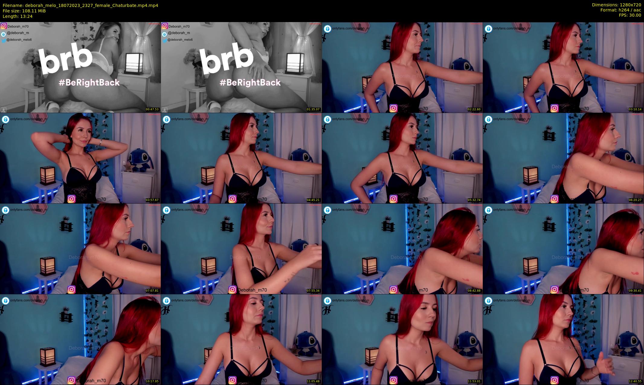 deborah_melo — 14 minute Chaturbate female cam show recording, 720p, Jul 18, 2023