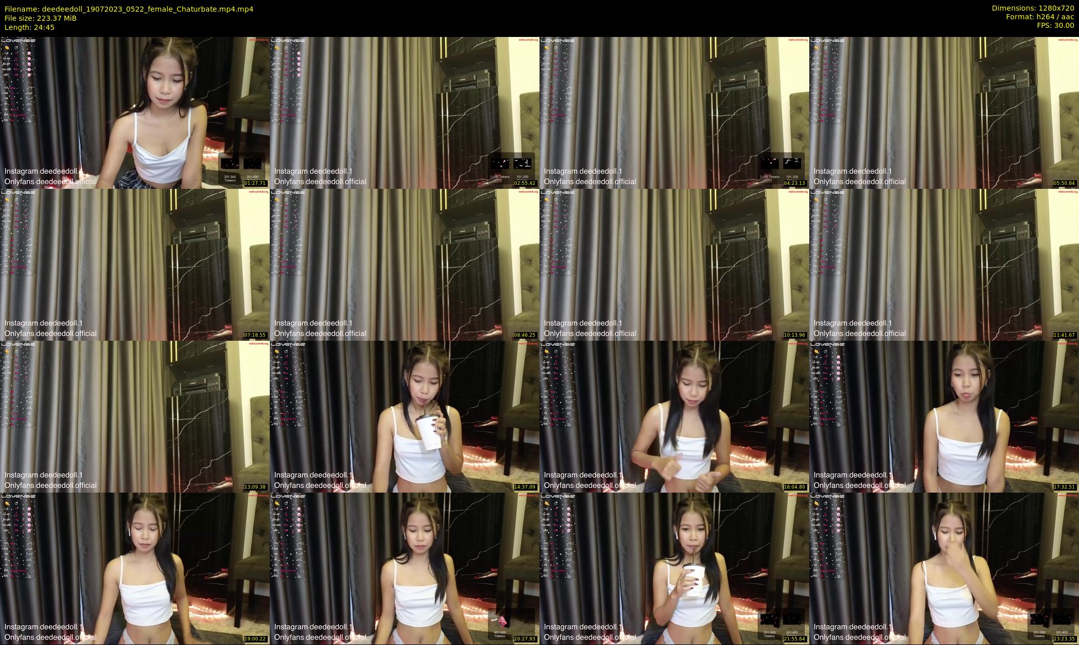 deedeedoll — 25 minute Chaturbate female cam show recording, 720p, Jul 19, 2023