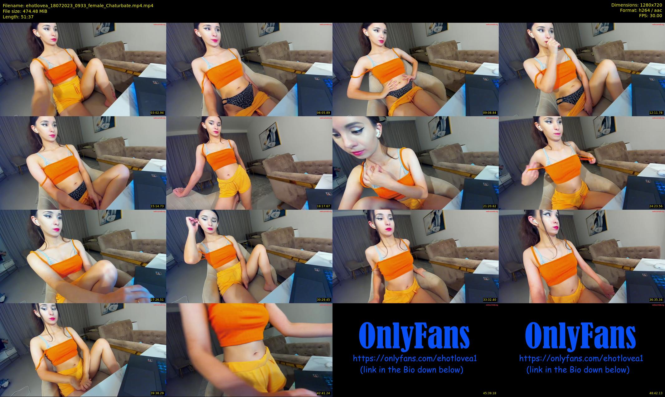 ehotlovea — 52 minute Chaturbate female cam show recording, 720p, Jul 18, 2023