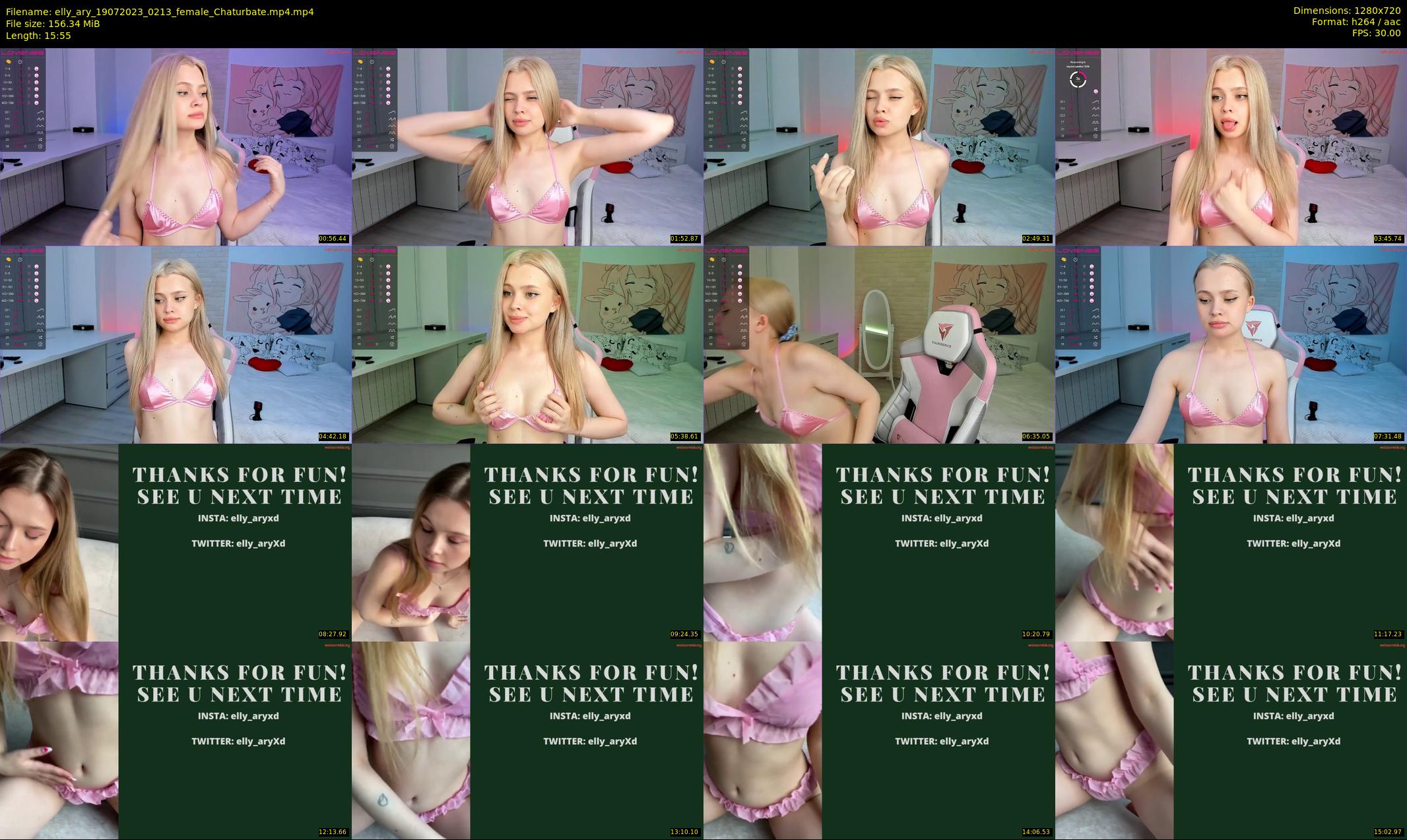 elly_ary — 16 minute Chaturbate female cam show recording, 720p, Jul 19, 2023