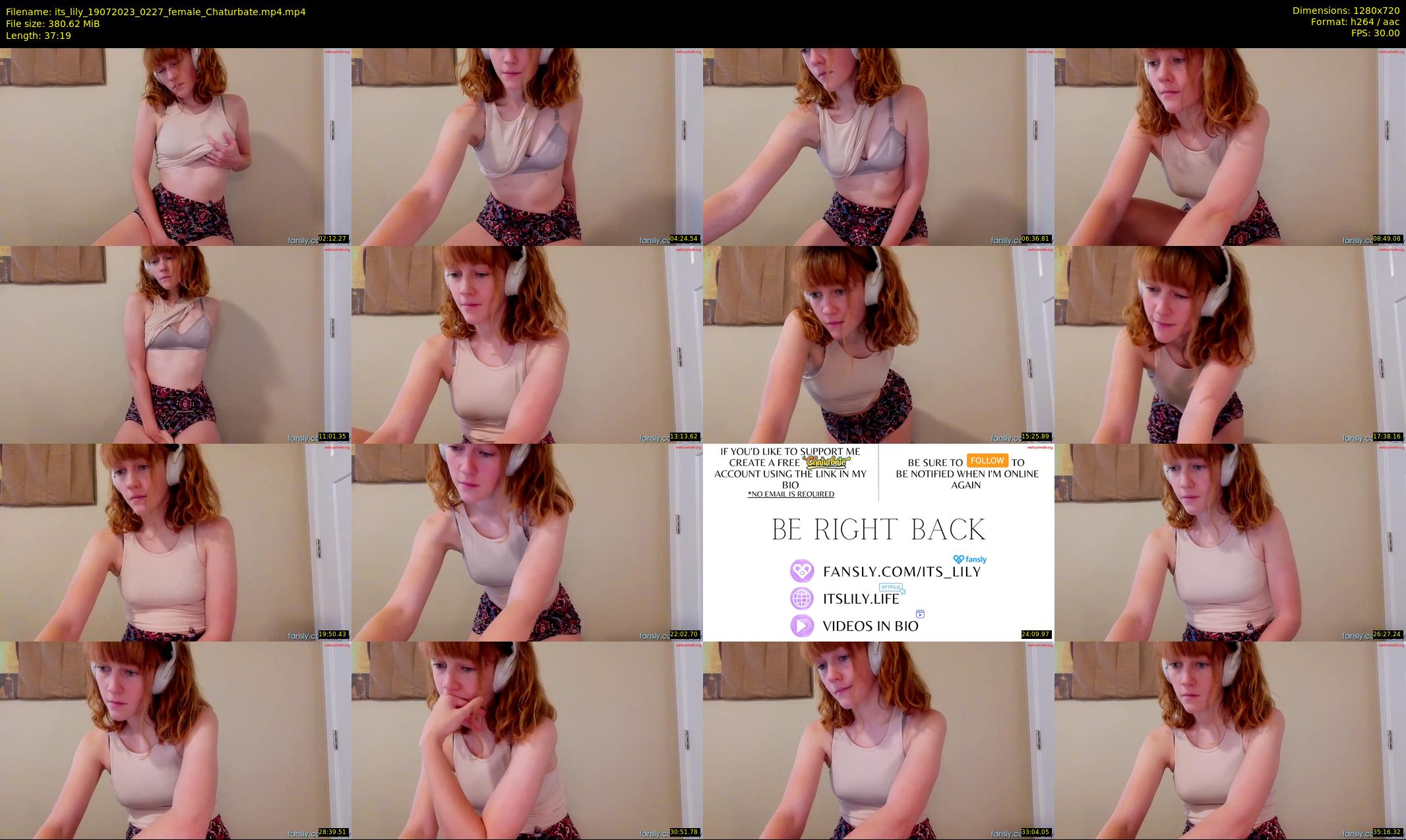 its_lily — 38 minute Chaturbate female cam show recording, 720p, Jul 19, 2023