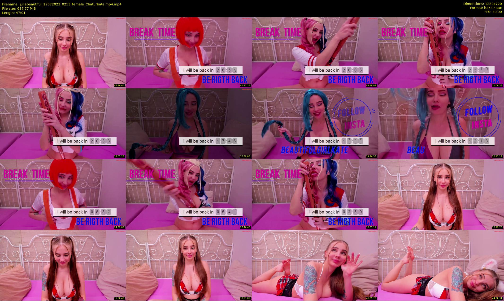 juliabeautiful — 48 minute Chaturbate female cam show recording, 720p, Jul 19, 2023
