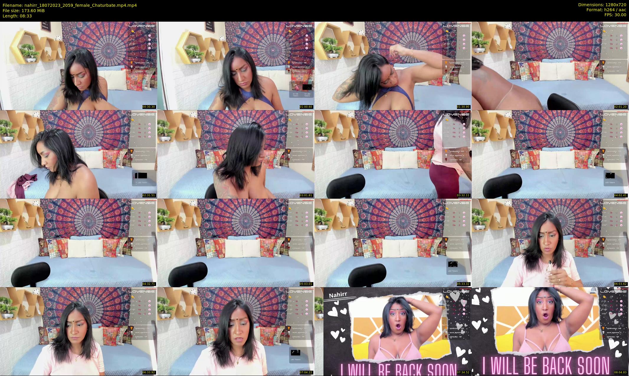 nahirr — 9 minute Chaturbate female cam show recording, 720p, Jul 18, 2023